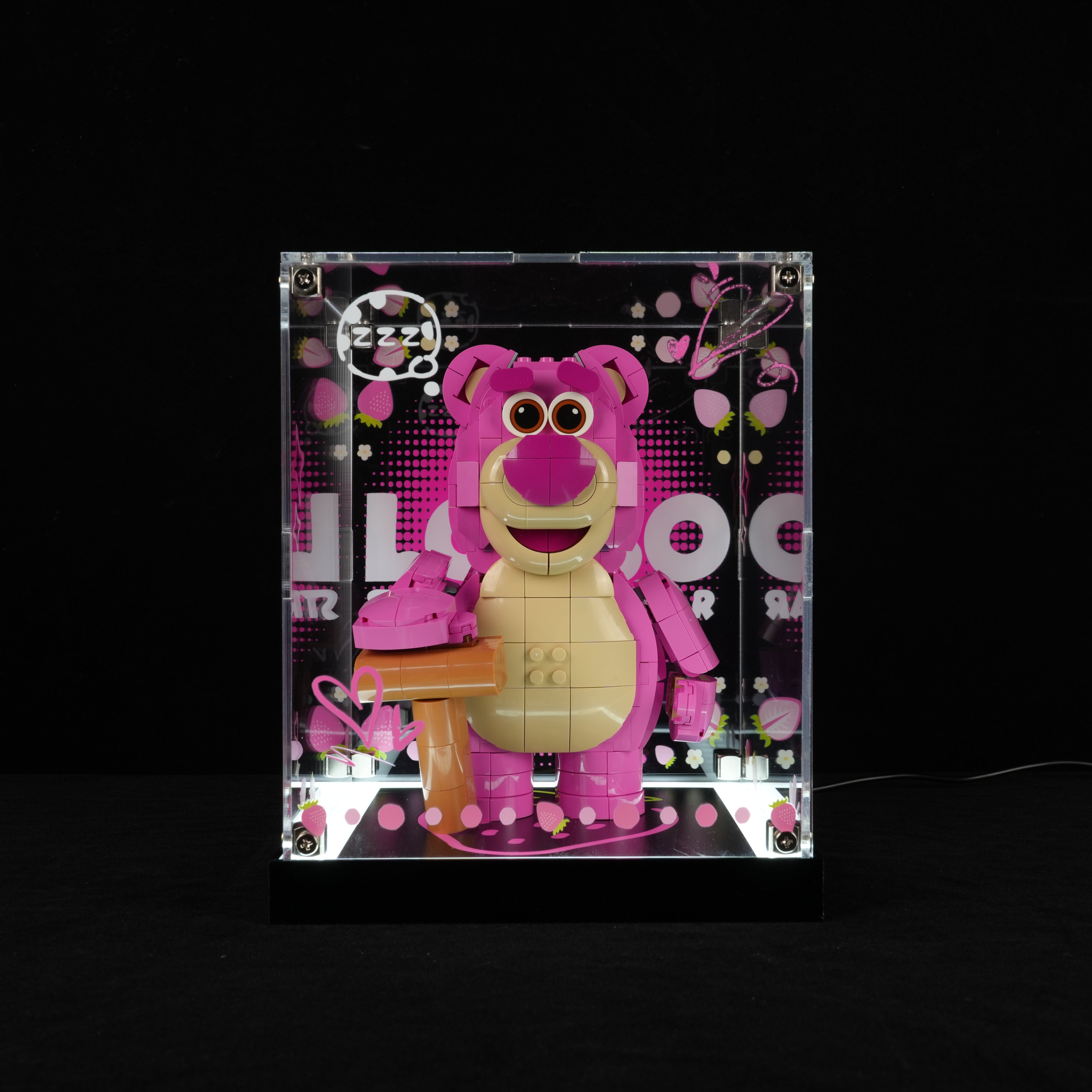 LED Light Acrylic Display Case for LEGO® Disney™ 43306 Lotso (LEGO® Set NOT Include)