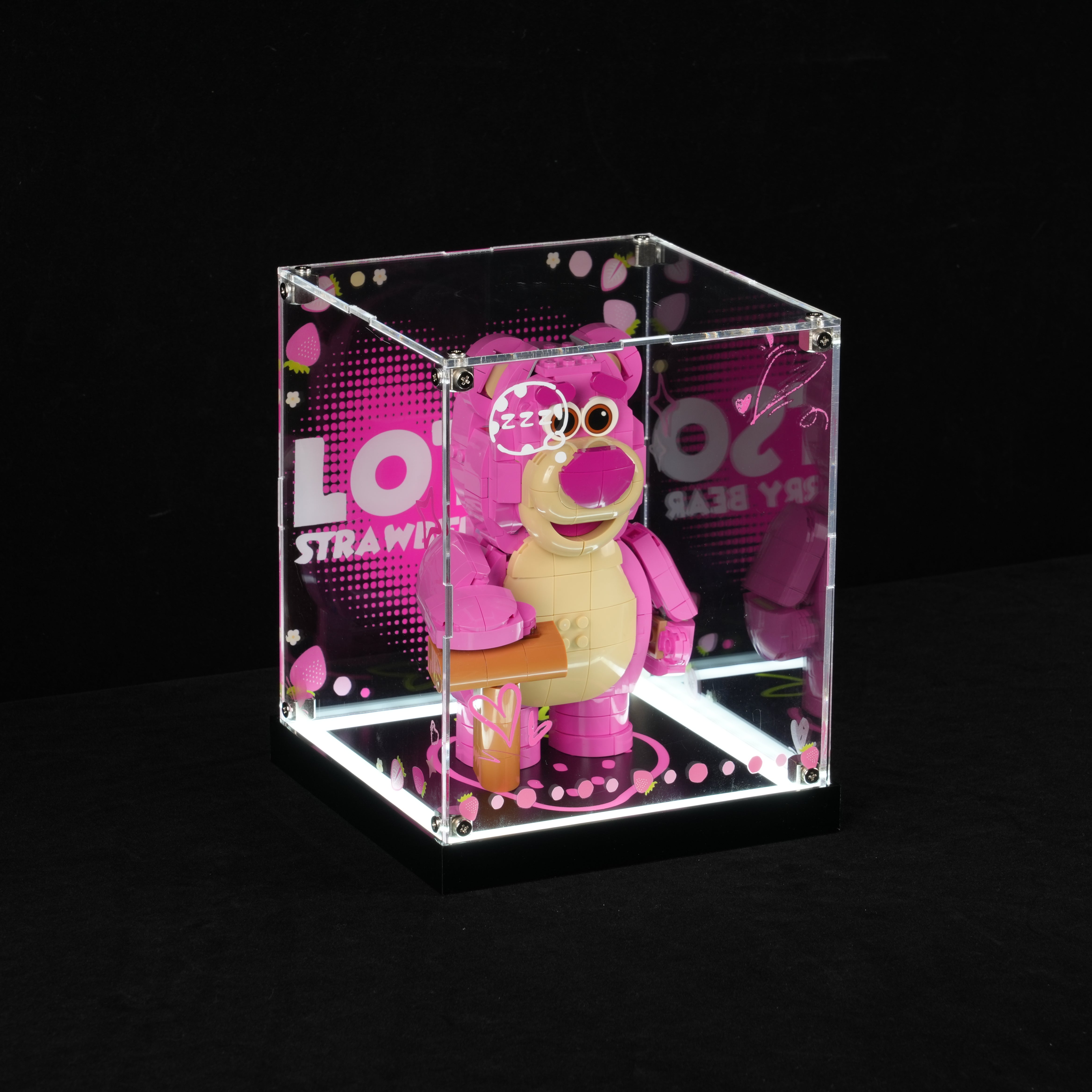LED Light Acrylic Display Case for LEGO® Disney™ 43306 Lotso (LEGO® Set NOT Include)