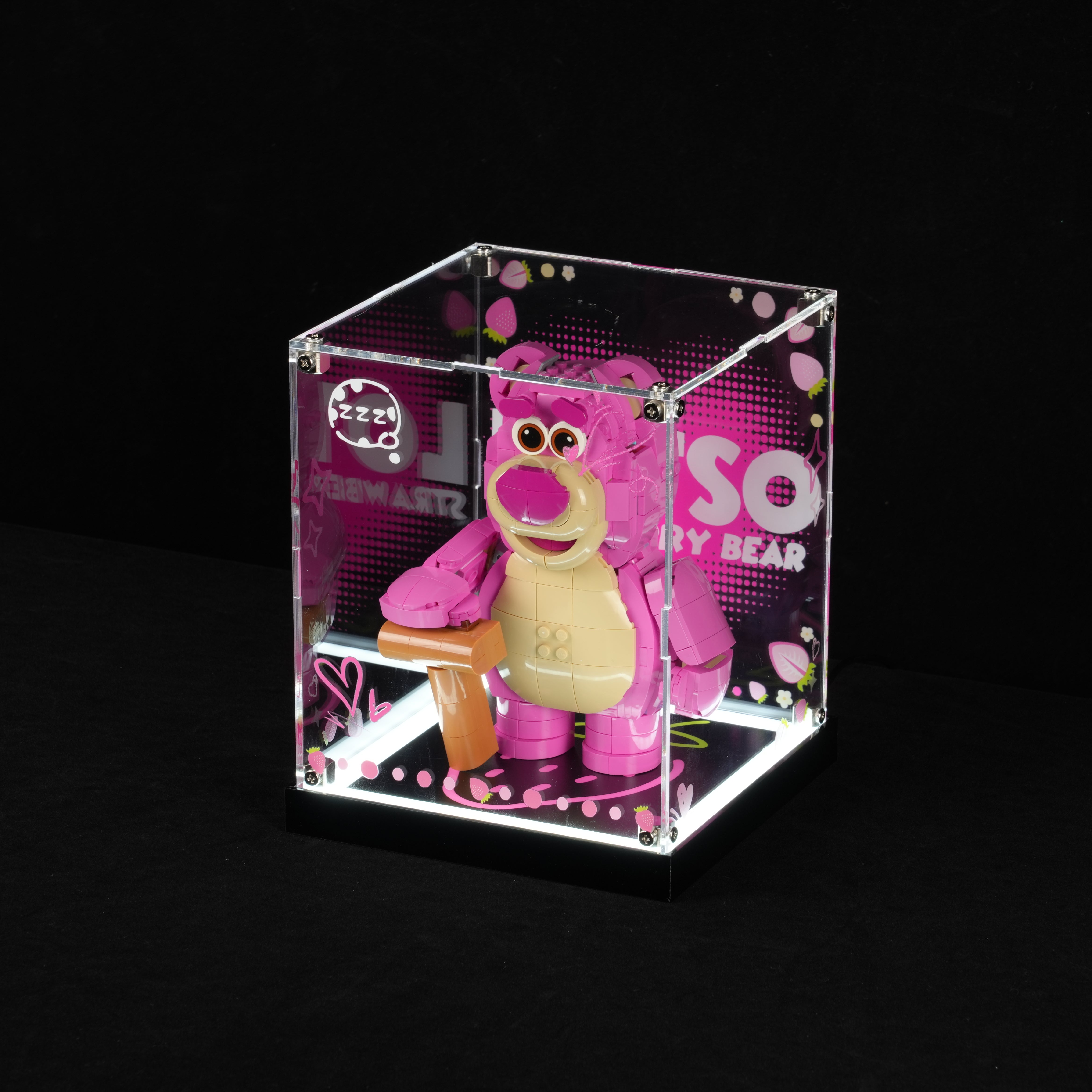 LED Light Acrylic Display Case for LEGO® Disney™ 43306 Lotso (LEGO® Set NOT Include)