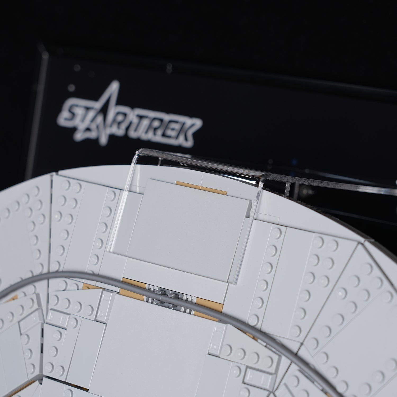 Acrylic Display Wall Mount  for LEGO® Icons 10356 Star Trek: U.S.S. Enterprise NCC-1701-D™ (LEGO® Set Not Included).