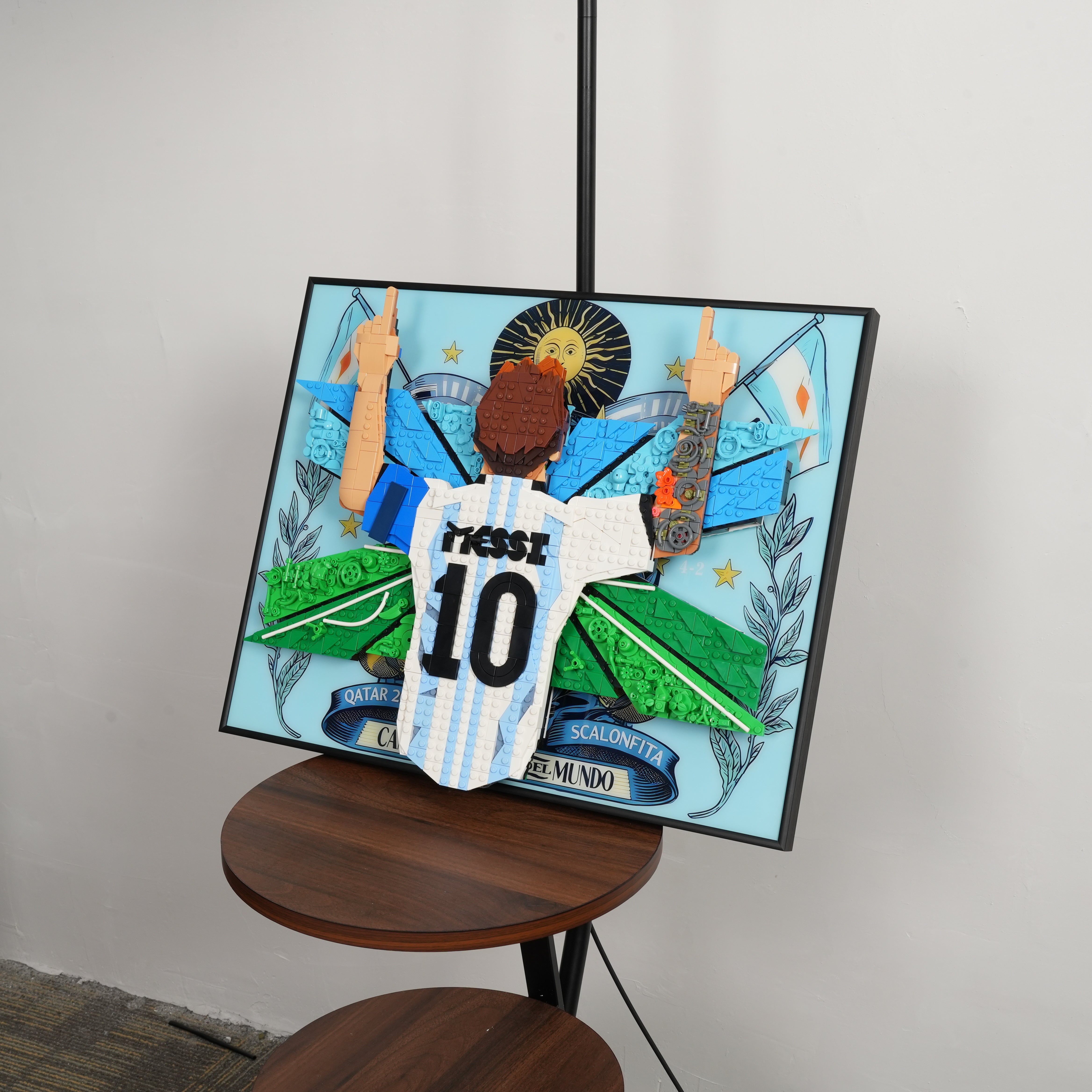 Acrylic Display Wall Mount for LEGO® Editions 43018 Lionel Messi – Celebration (LEGO® Set NOT Include)