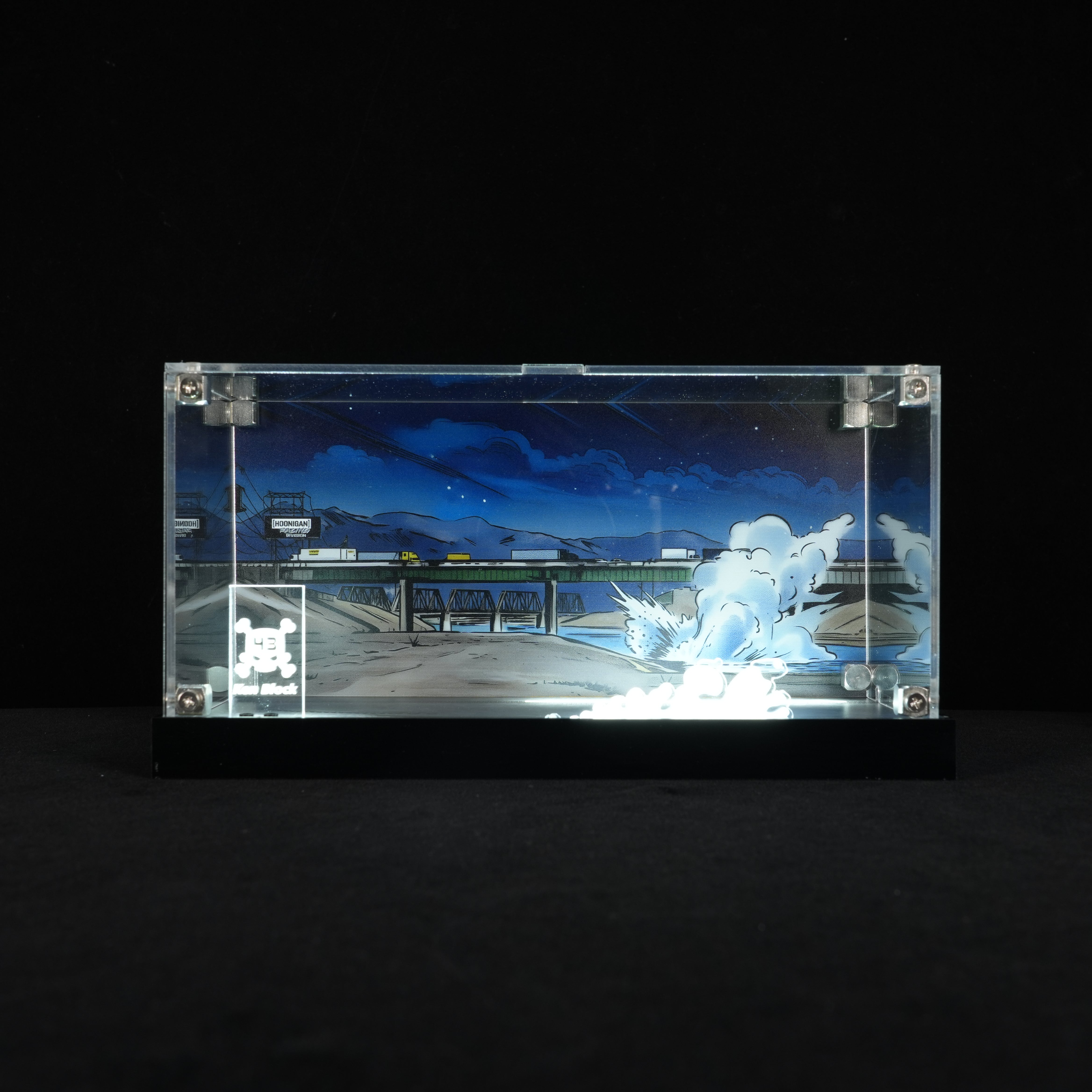 LED Light Acrylic Display Case for LEGO® Speed Champions 77262 Ken Block's '65 Ford Mustang Hoonicorn V1 (LEGO® Set NOT Include)