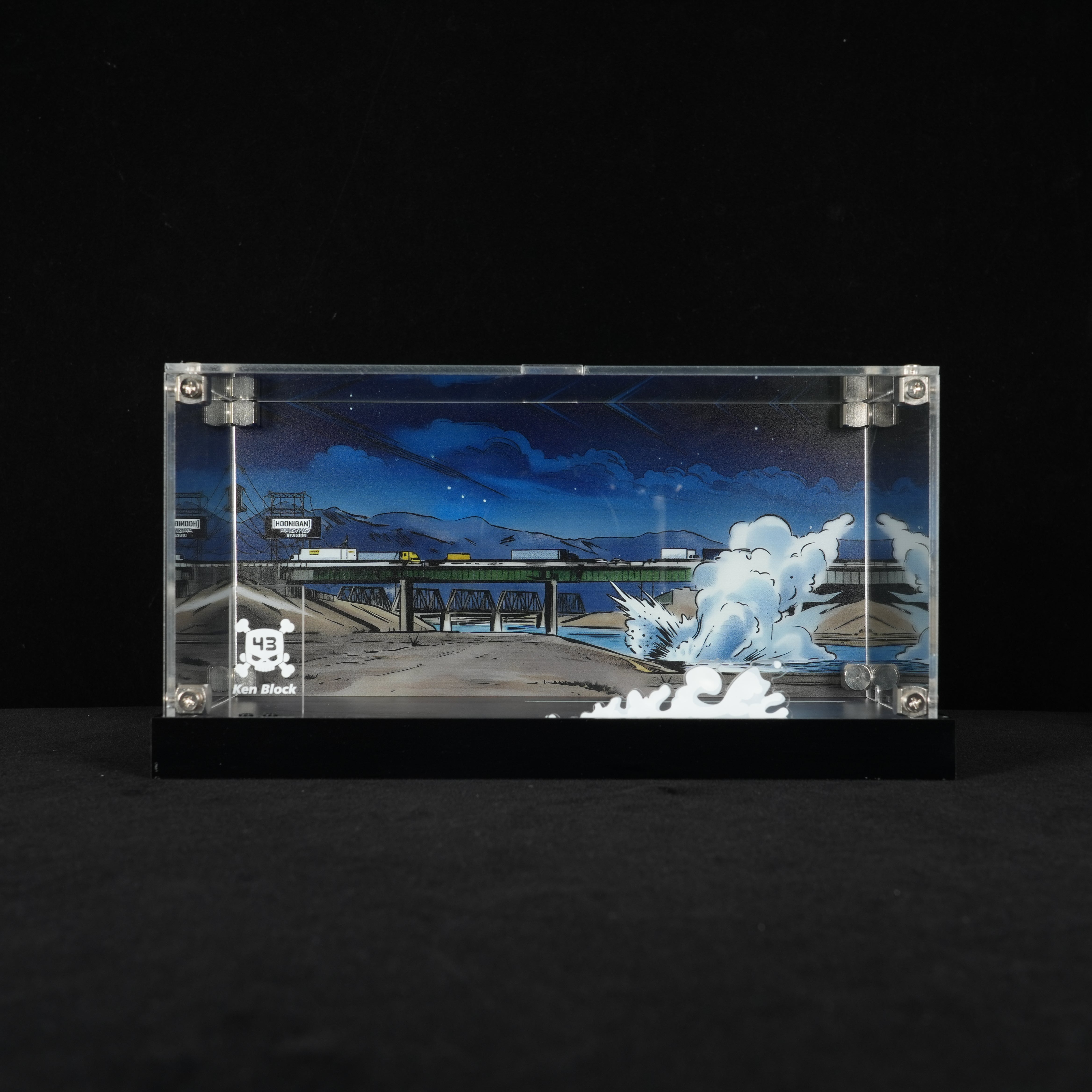 LED Light Acrylic Display Case for LEGO® Speed Champions 77262 Ken Block's '65 Ford Mustang Hoonicorn V1 (LEGO® Set NOT Include)