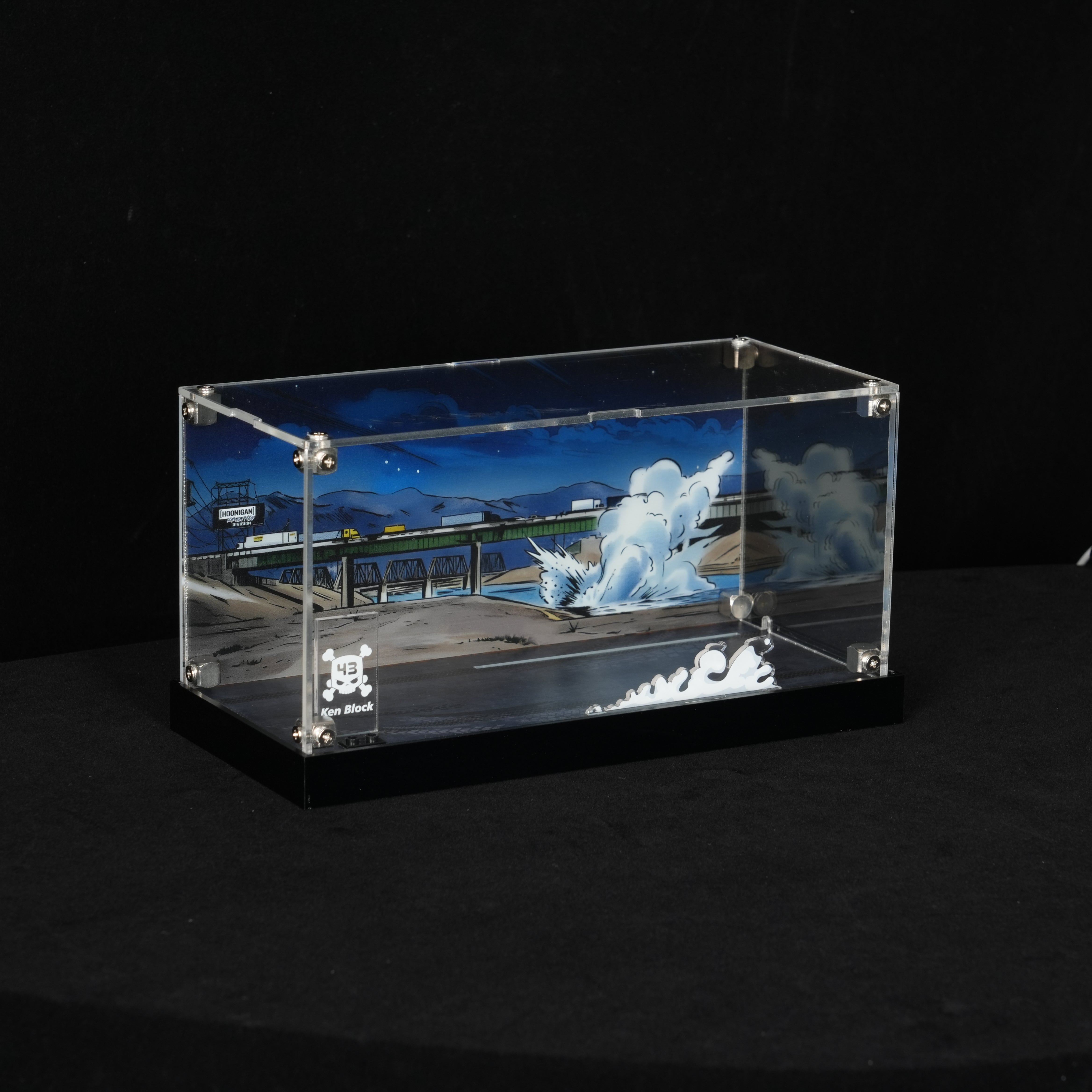 LED Light Acrylic Display Case for LEGO® Speed Champions 77262 Ken Block's '65 Ford Mustang Hoonicorn V1 (LEGO® Set NOT Include)