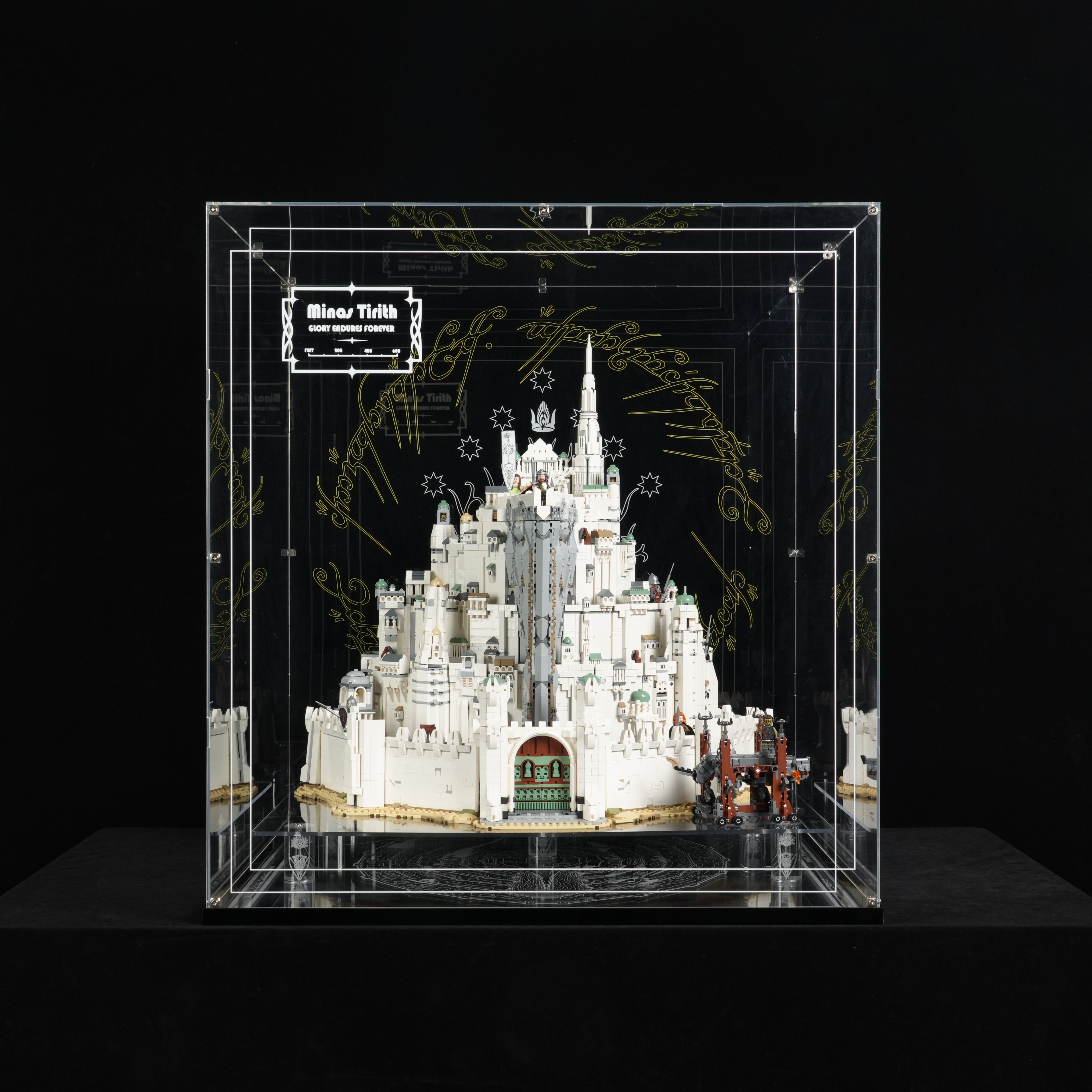 LED Light Acrylic Display Case for LEGO® Icons 11377 The Lord of the Rings: Minas Tirith™ (LEGO® Set NOT Include)