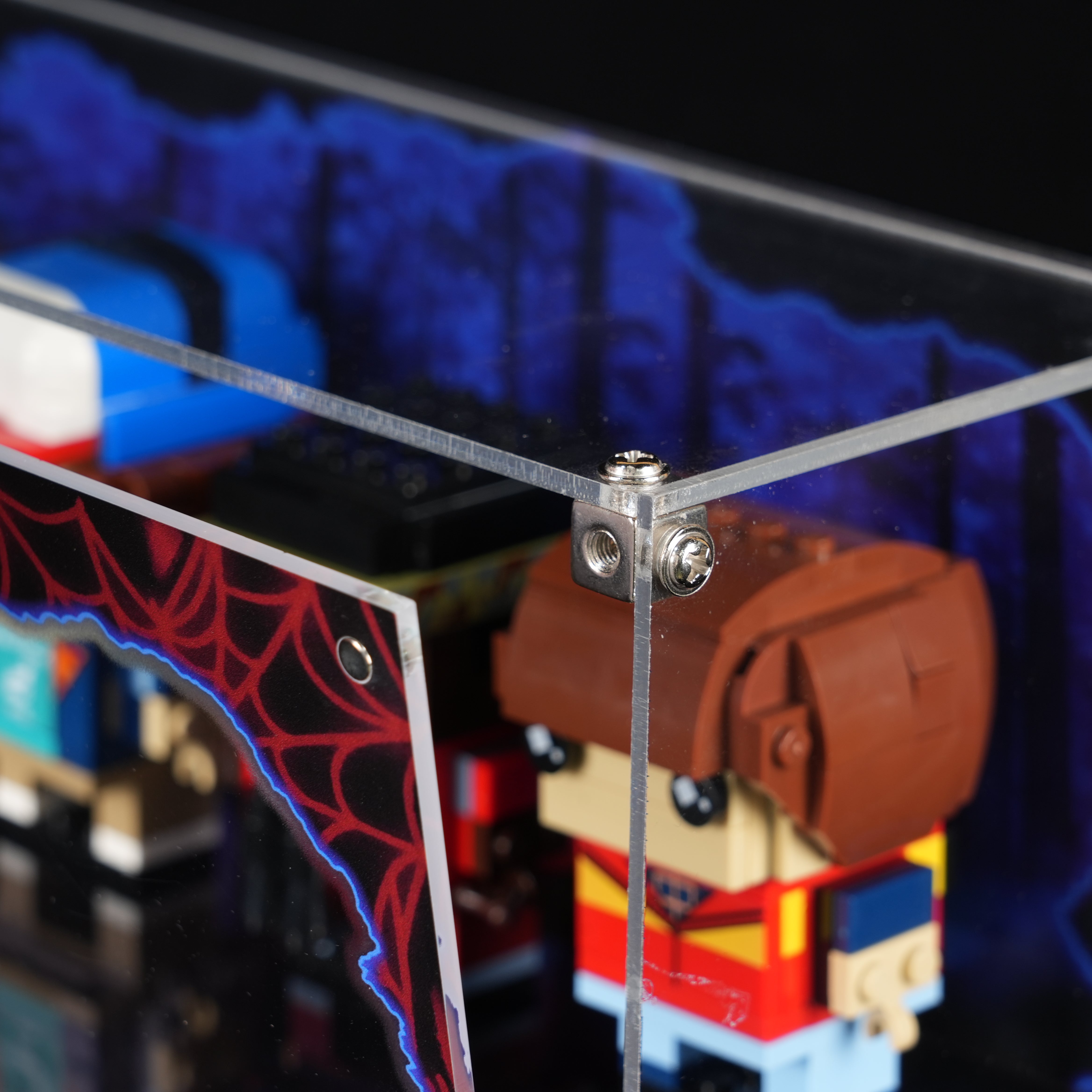 Acrylic Display Case for LEGO® BrickHeadz Stranger Things™ 40879 & 40801  Eleven, Max, Demogorgon and Holly Figure;Mike, Dustin, Lucas and Will Figures (LEGO® Set NOT Include)