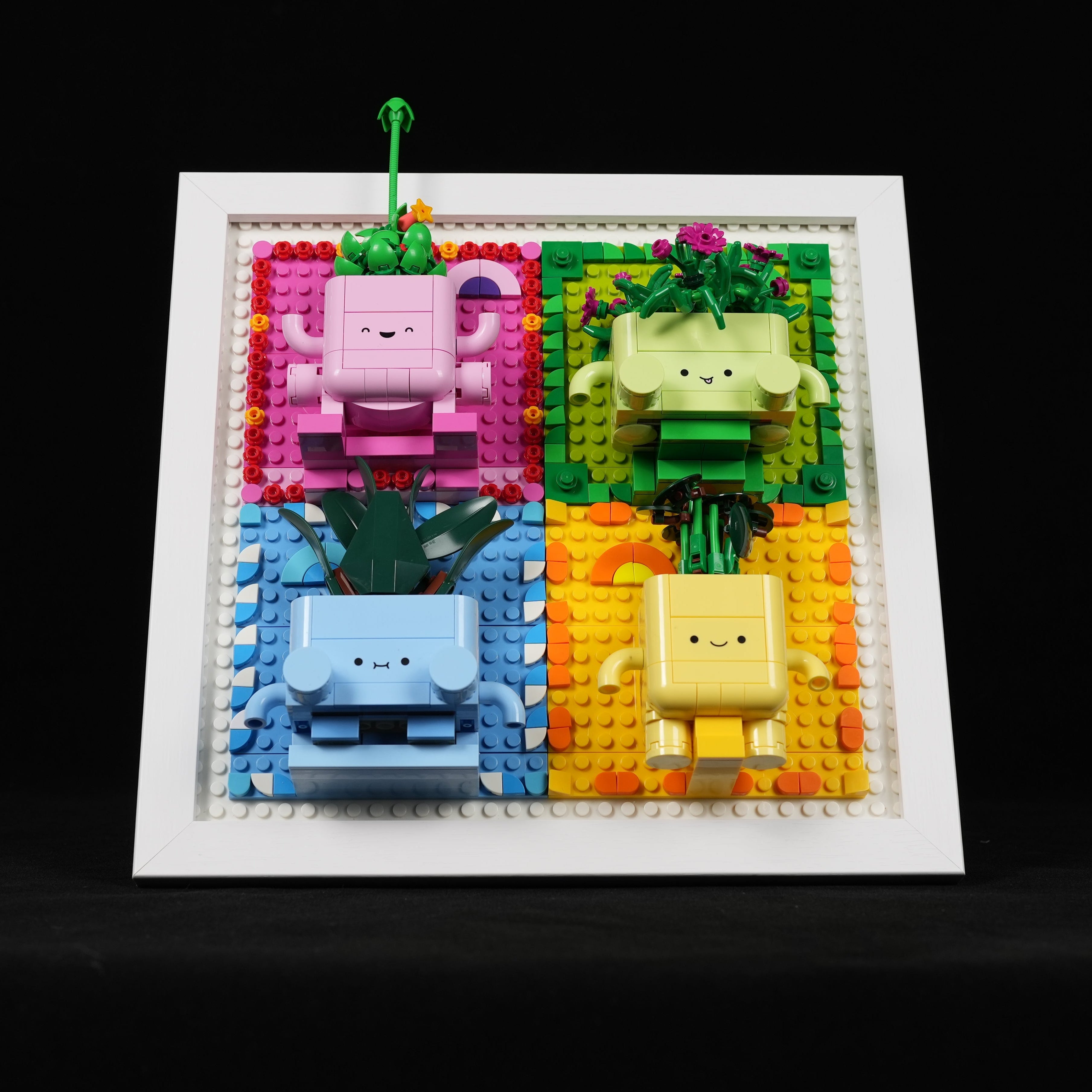 Display Wall Mount for LEGO® Botanicals 10349 & 11506 Happy Plants & Rocking Plants (LEGO® Set NOT Include)