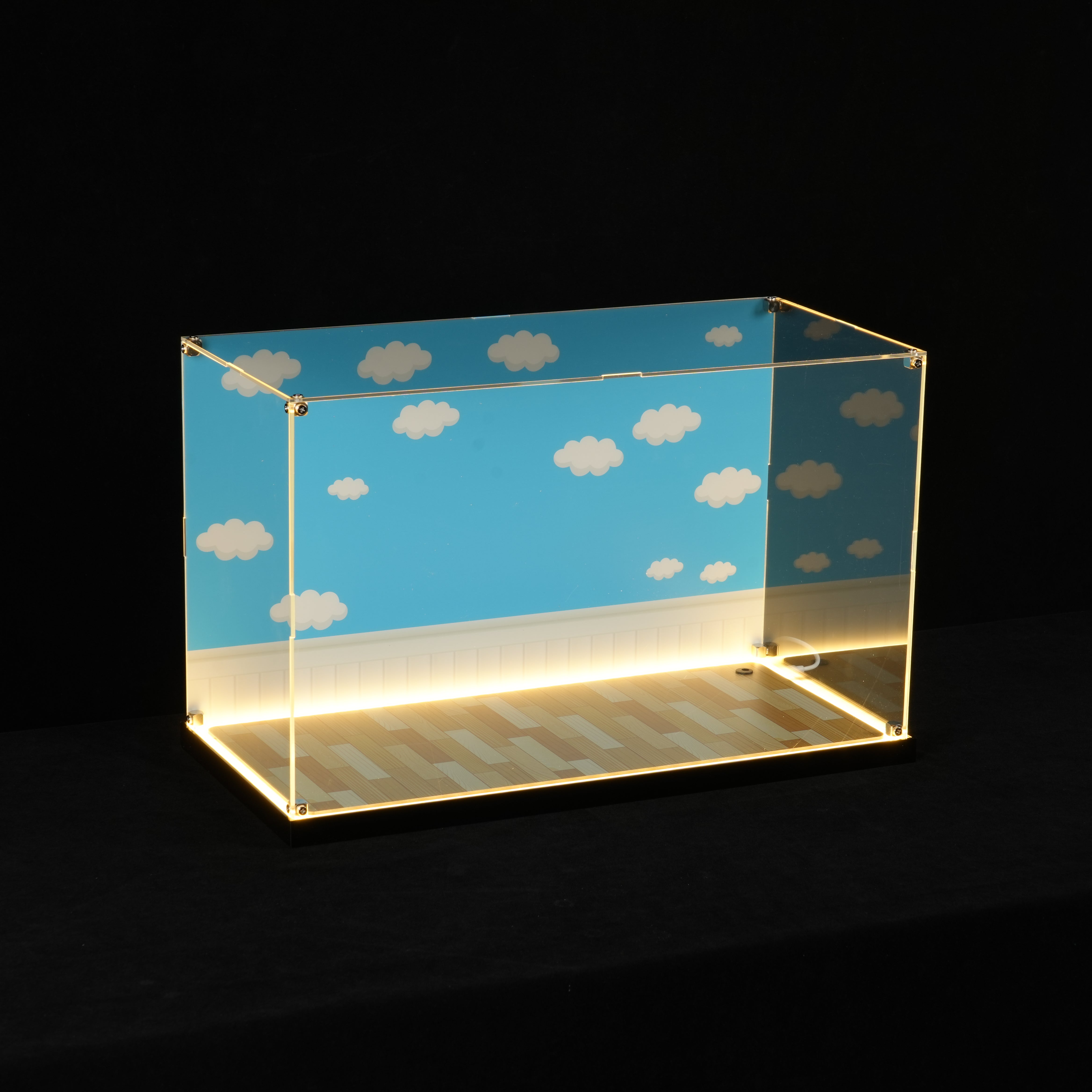 LED Light Acrylic Display Case for LEGO® Disney™ 43301 Toy Story Slinky Dog Bookends (LEGO® Set NOT Include)