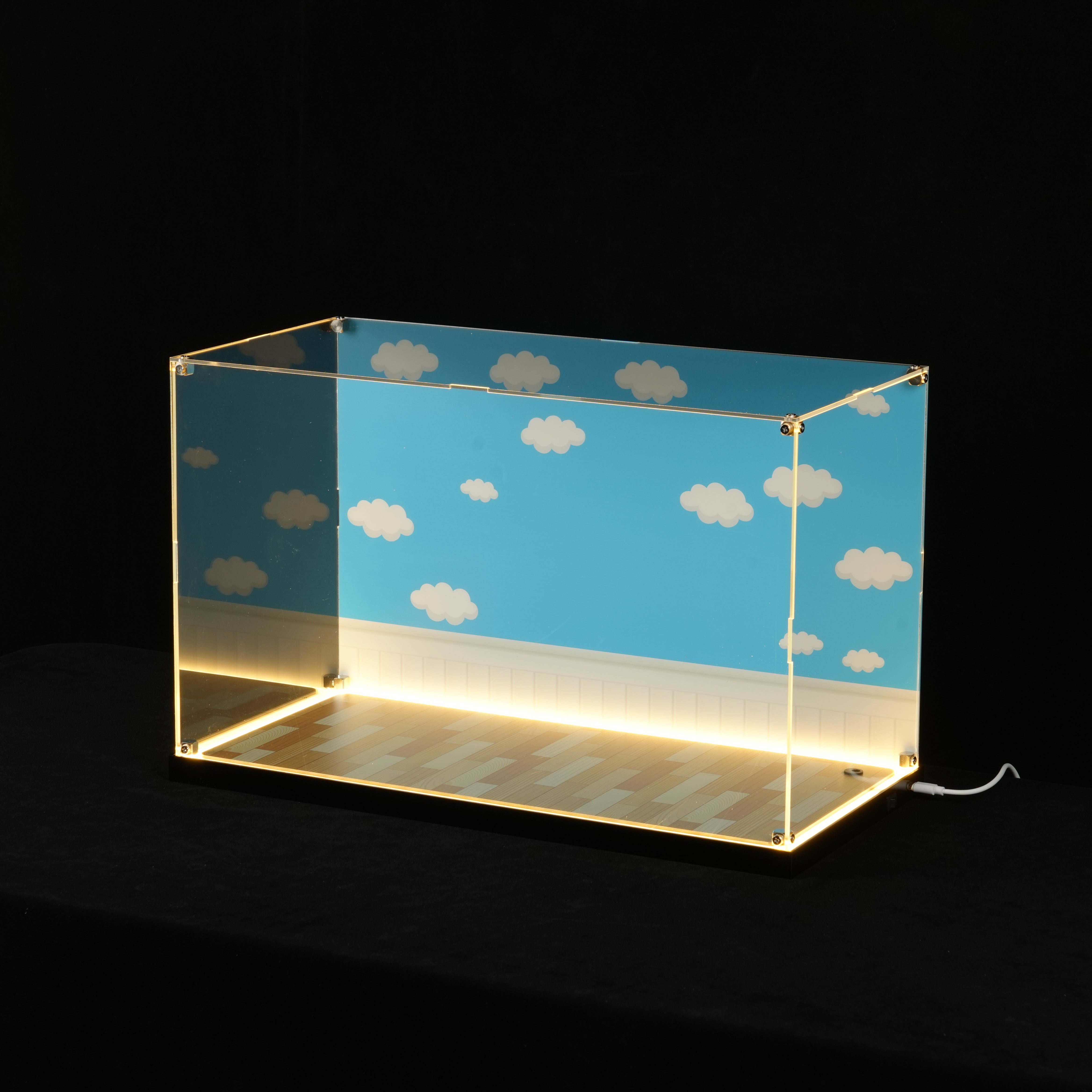 LED Light Acrylic Display Case for LEGO® Disney™ 43301 Toy Story Slinky Dog Bookends (LEGO® Set NOT Include)