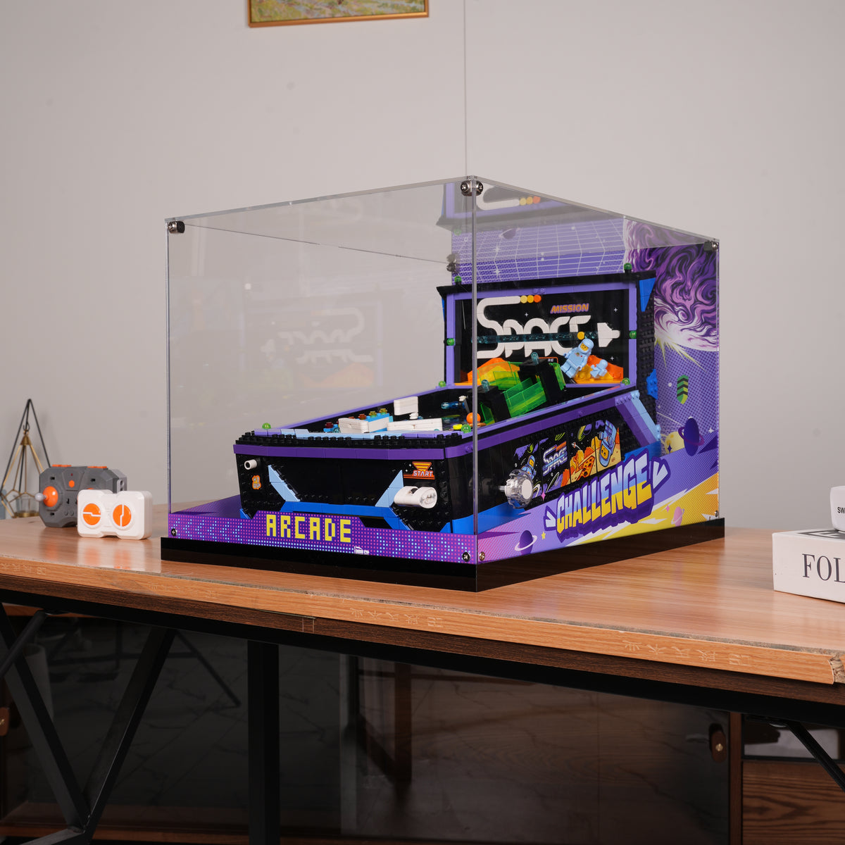 Acrylic Display Case for LEGO® Icons 11374 Arcade Pinball Machine (LEGO® Set Not Included)