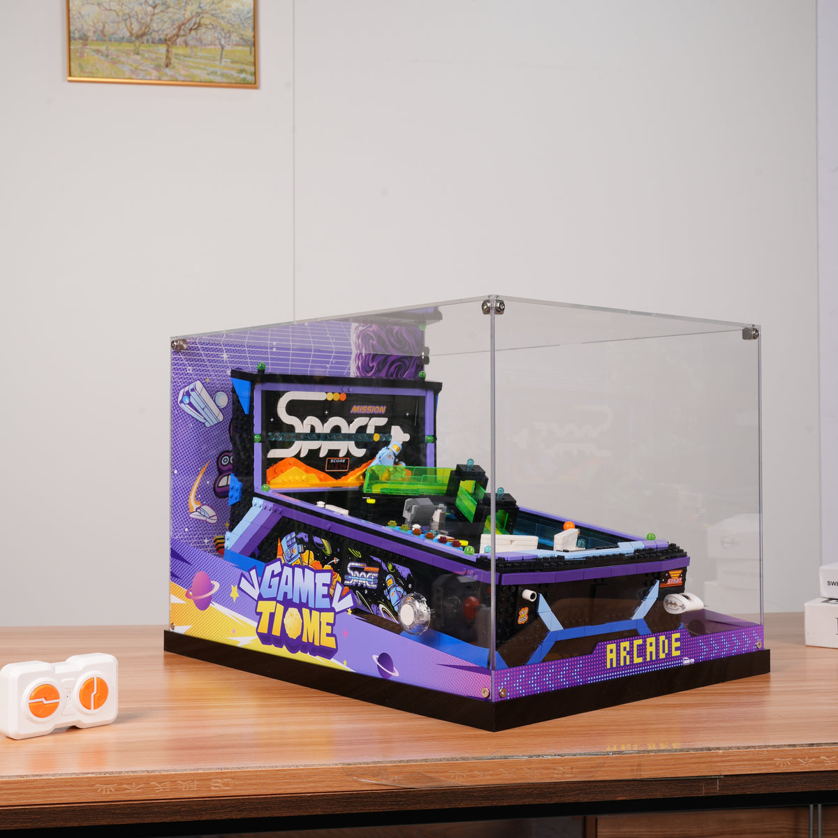 Acrylic Display Case for LEGO® Icons 11374 Arcade Pinball Machine (LEGO® Set Not Included)