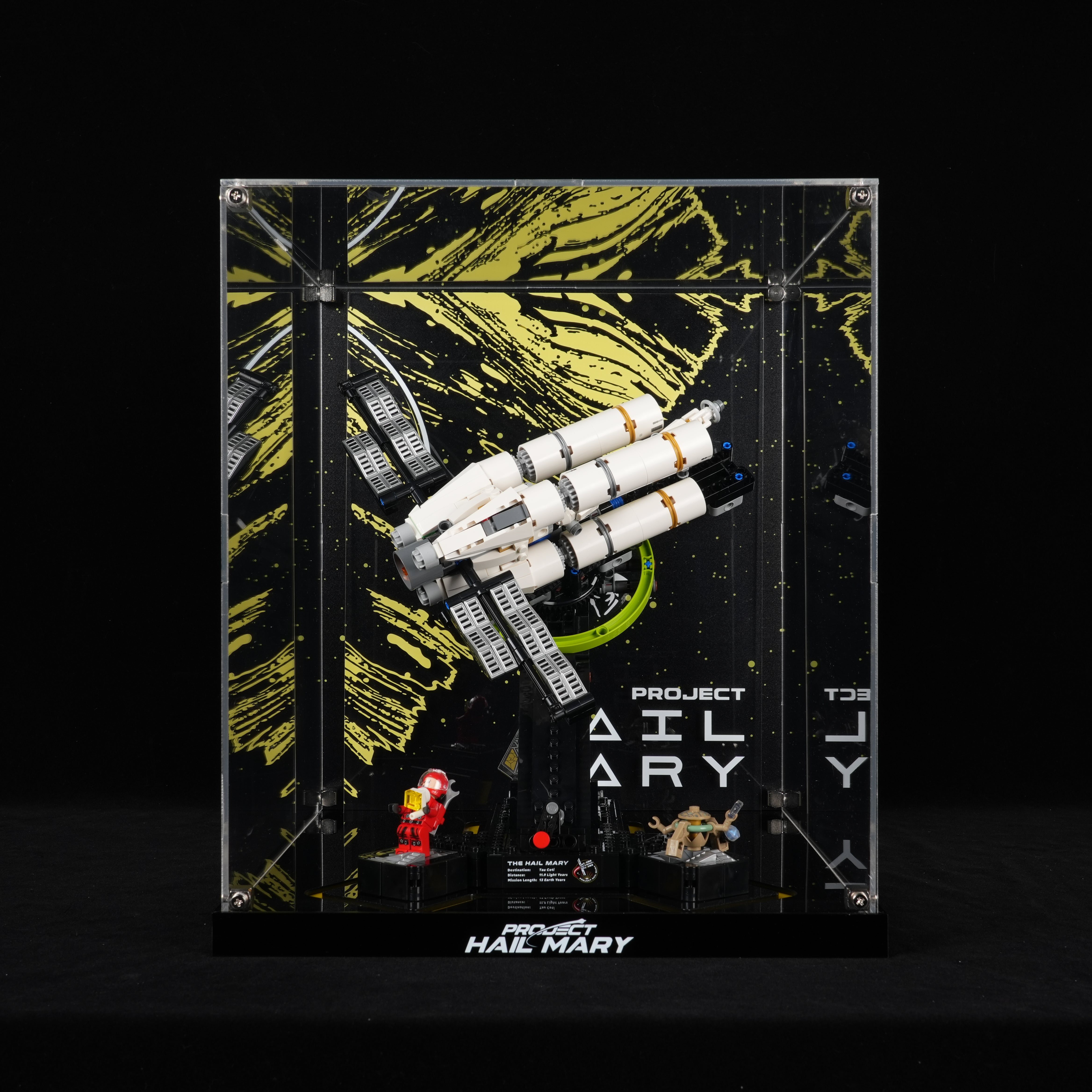 LED Light Acrylic Display Case for LEGO® Icons 11389 Project Hail Mary (LEGO® Set NOT Include)