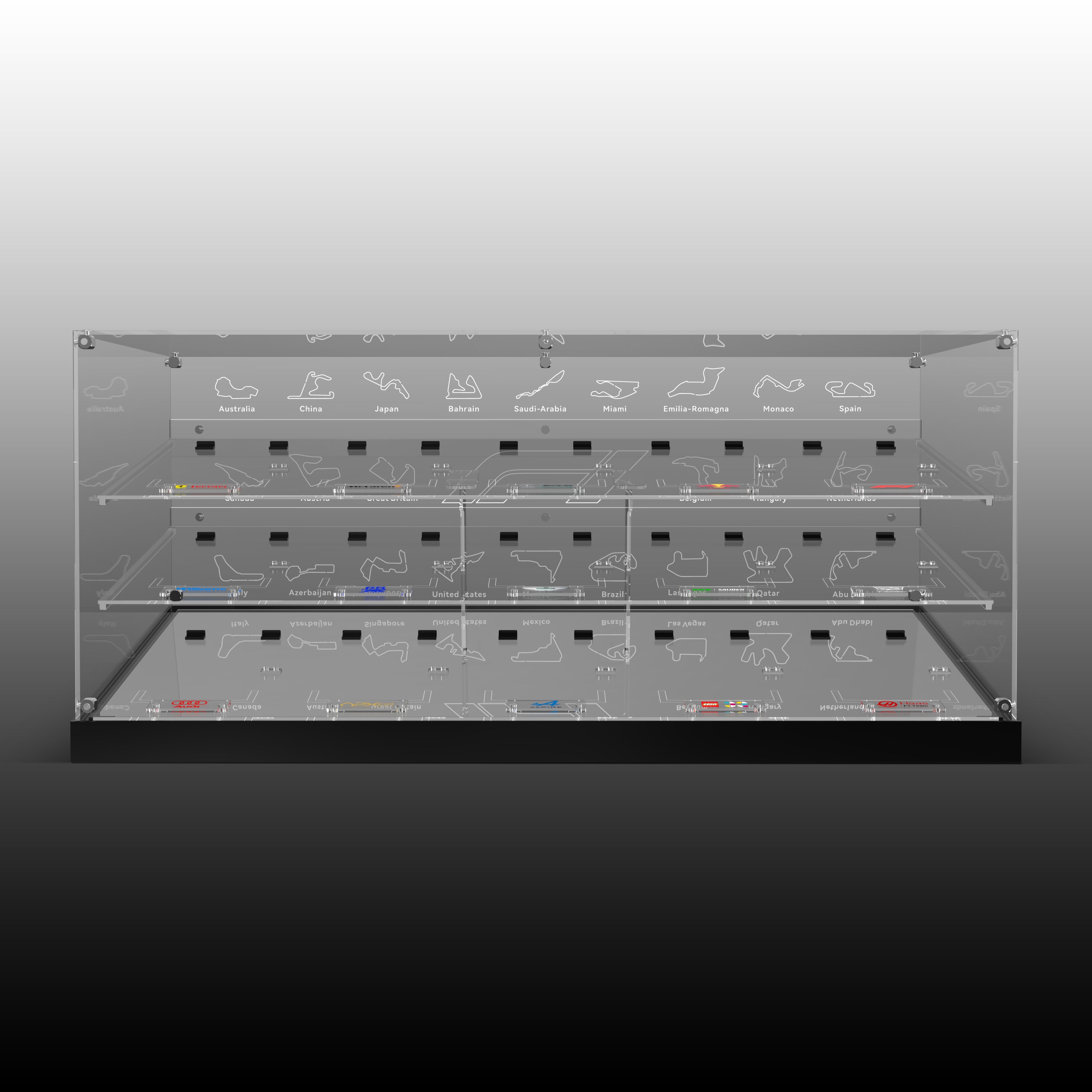 LED Light Acrylic Display Case for LEGO® Speed Champions 66802 F1 Car | 15 in 1 (LEGO® Set Not Included).