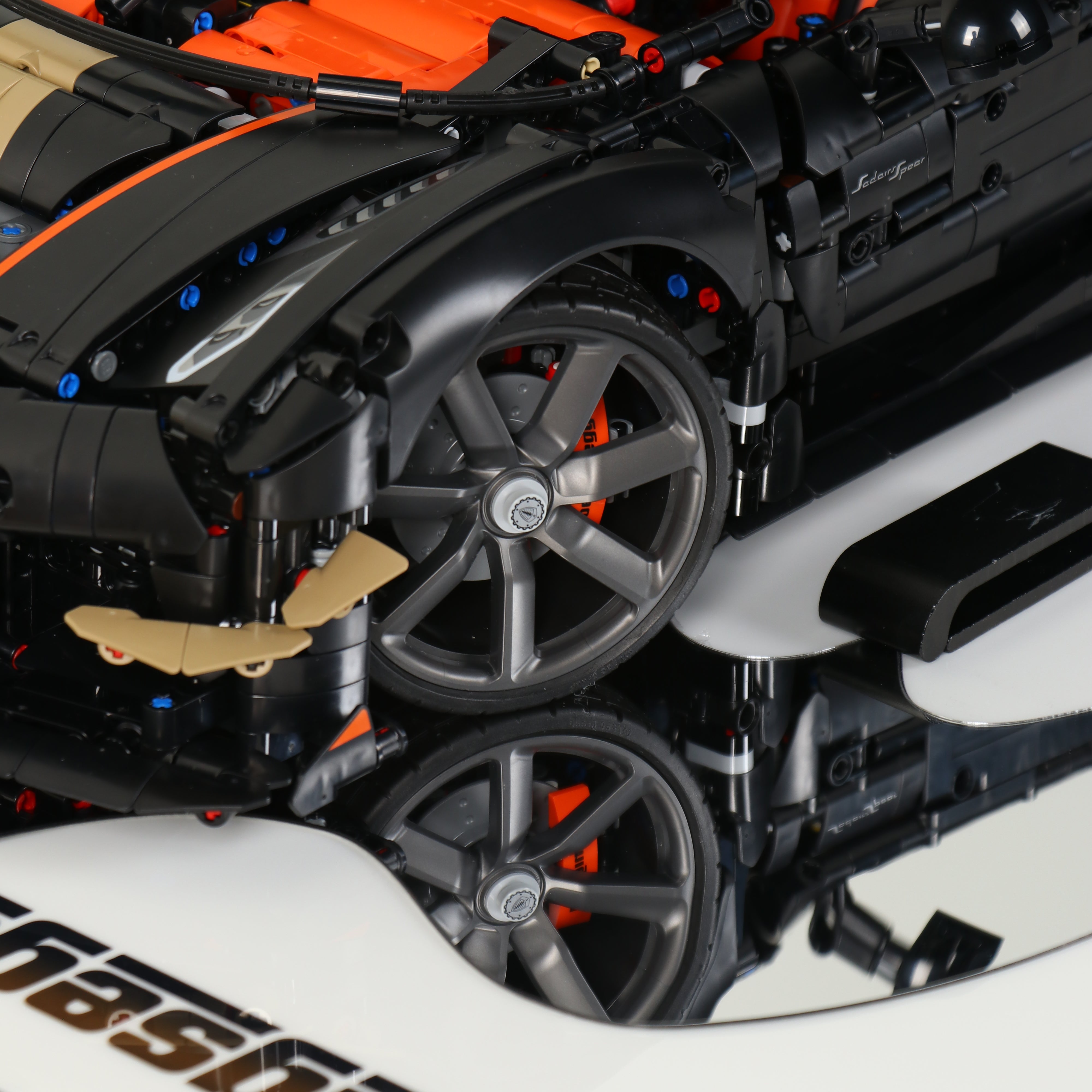 Acrylic Display Wall Mount for Technic 42232 Koenigsegg Sadair's Spear Megacar (LEGO® Set Not Included).