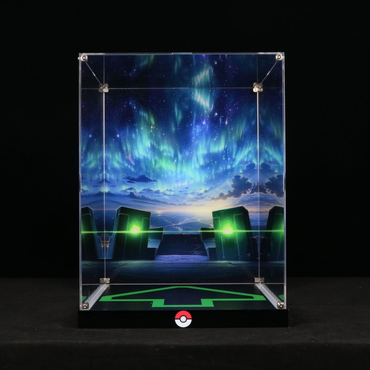 LED Light Acrylic Display Case for LEGO® Pokémon 72168 Rayquaza (LEGO® Set NOT Include)