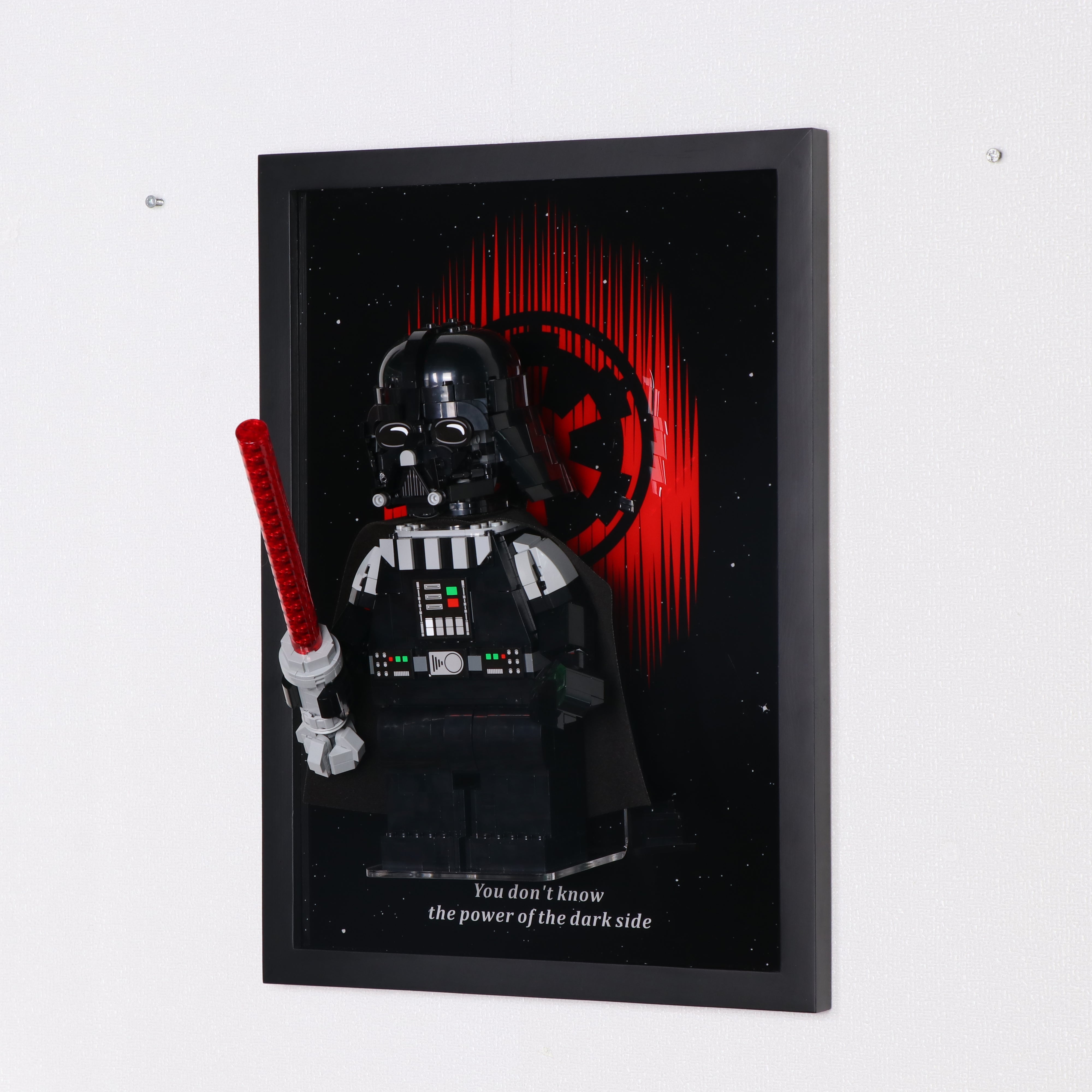 Display Wall Mount for LEGO® Star Wars™ 75461 Up-Scaled Darth Vader™ Minifigu (LEGO® Set Not Included).