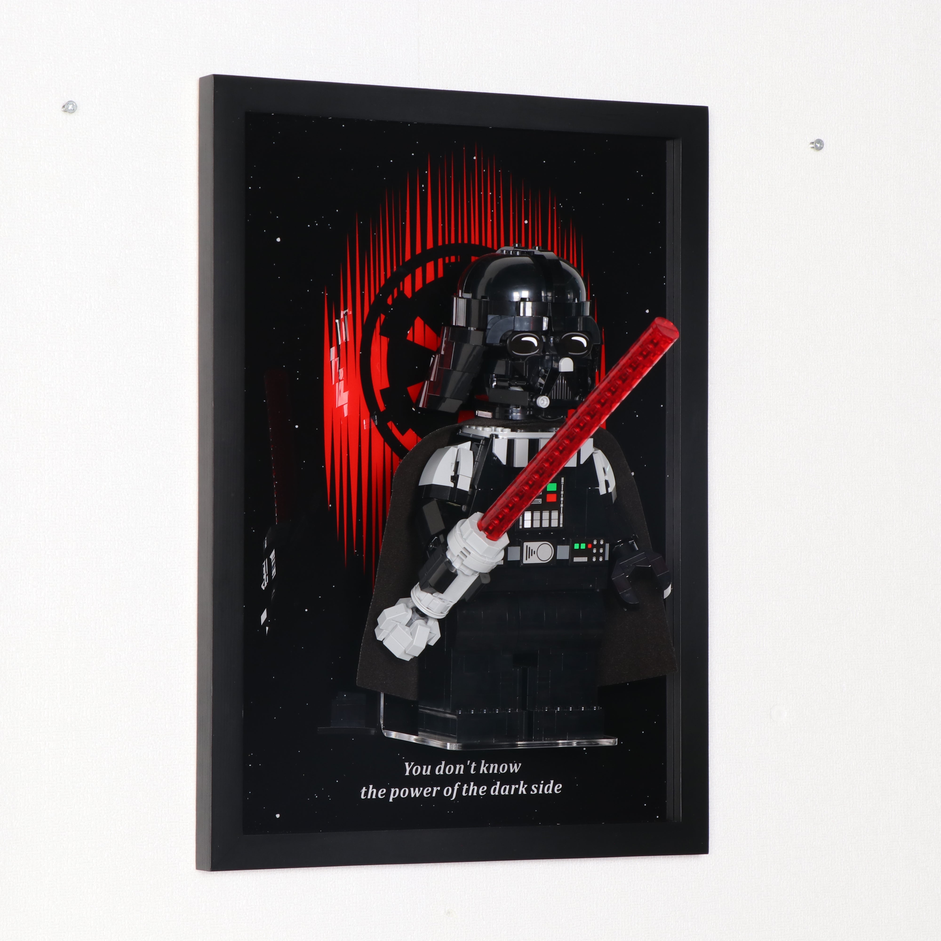 Display Wall Mount for LEGO® Star Wars™ 75461 Up-Scaled Darth Vader™ Minifigu (LEGO® Set Not Included).