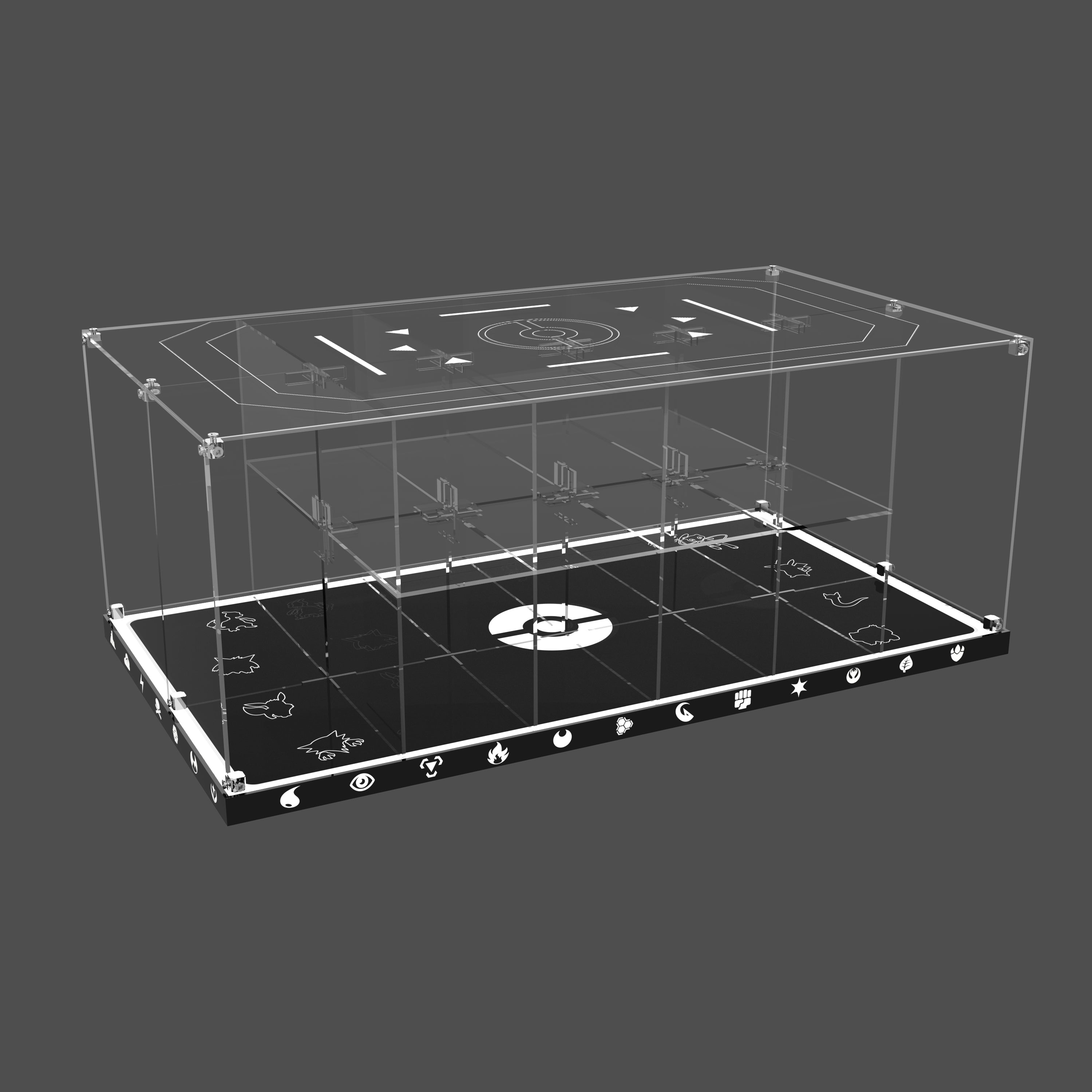 LED Light Acrylic Display Case for LEGO Pokémon™ SMART Play Collection (LEGO® Set NOT Include)