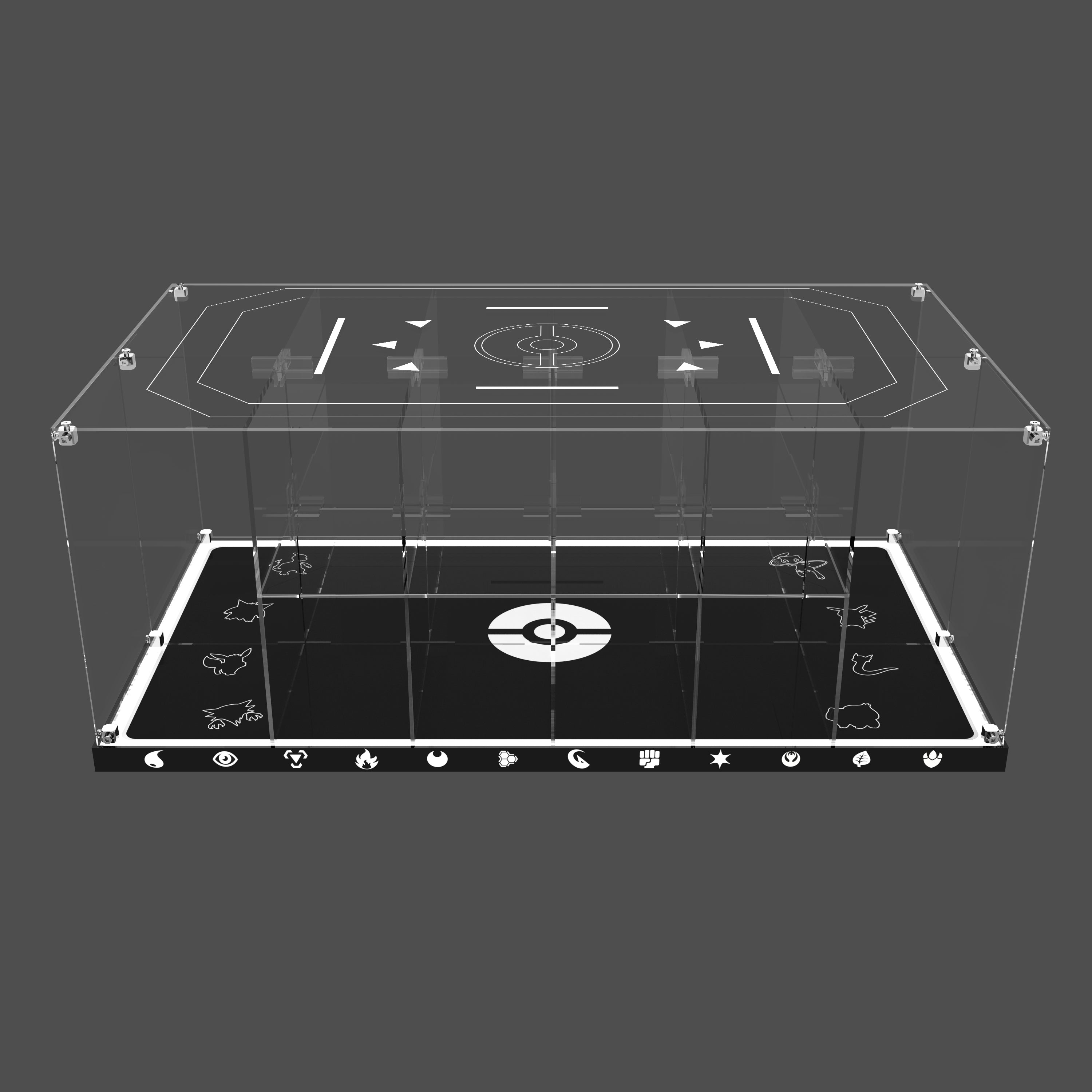 LED Light Acrylic Display Case for LEGO Pokémon™ SMART Play Collection (LEGO® Set NOT Include)
