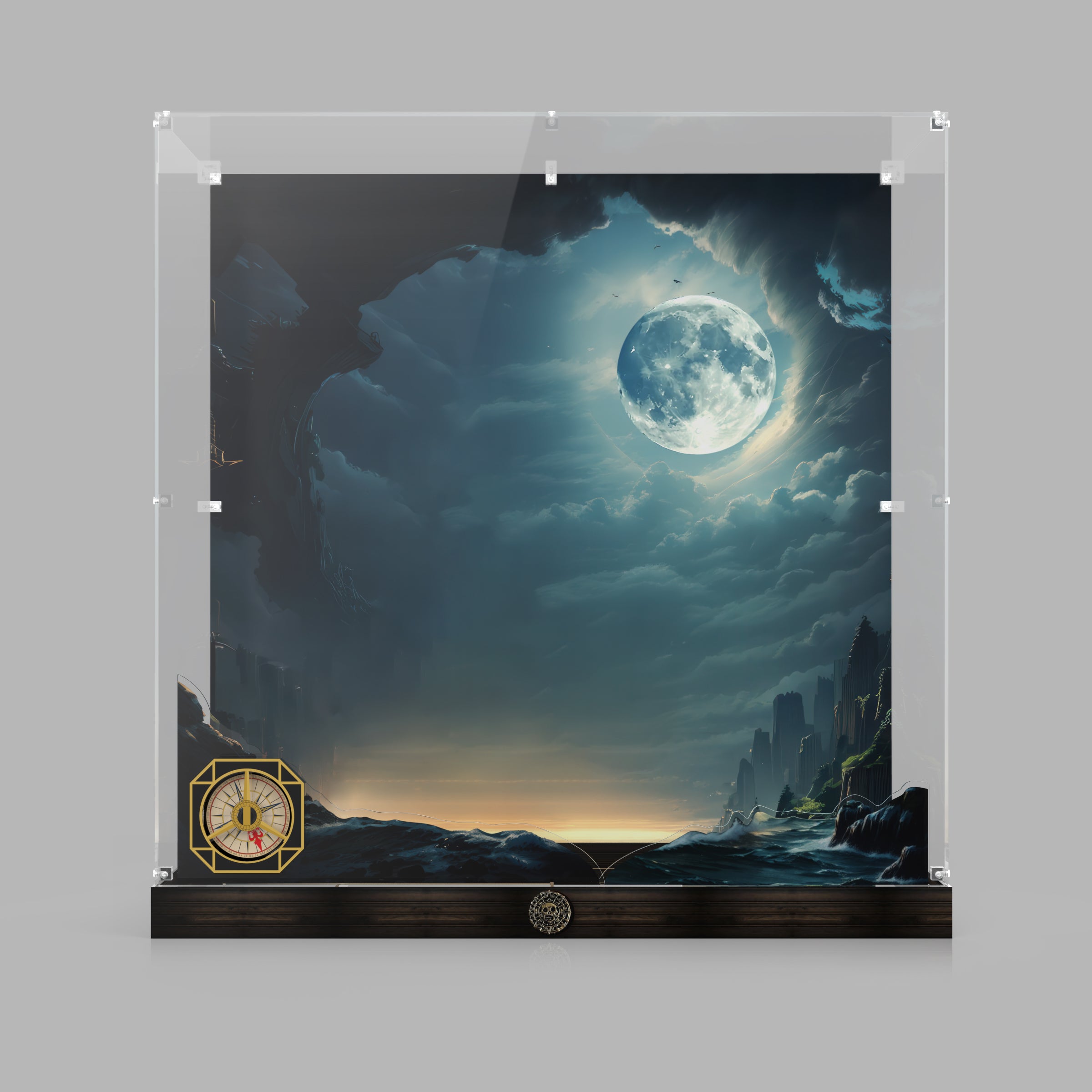 LED Light Acrylic Display Case for LEGO® Icons 10365 Captain Jack Sparrow's Pirate Ship