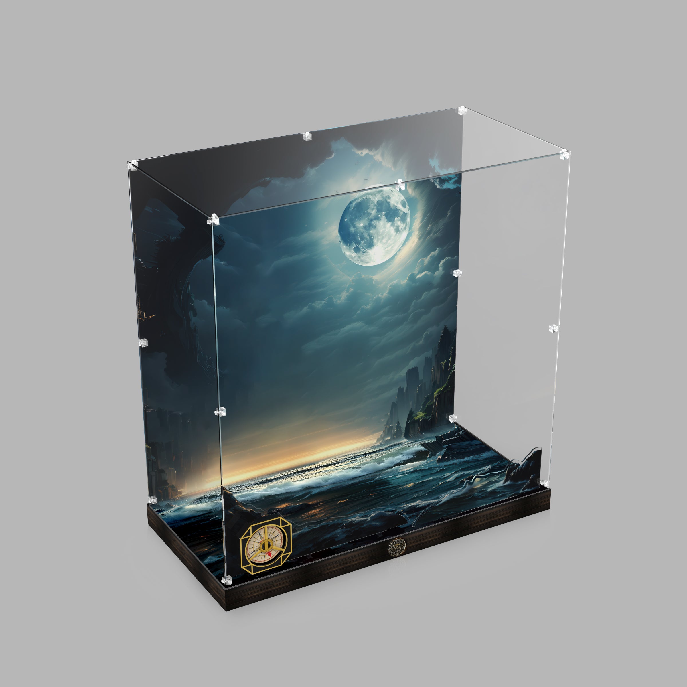 LED Light Acrylic Display Case for LEGO® Icons 10365 Captain Jack Sparrow's Pirate Ship