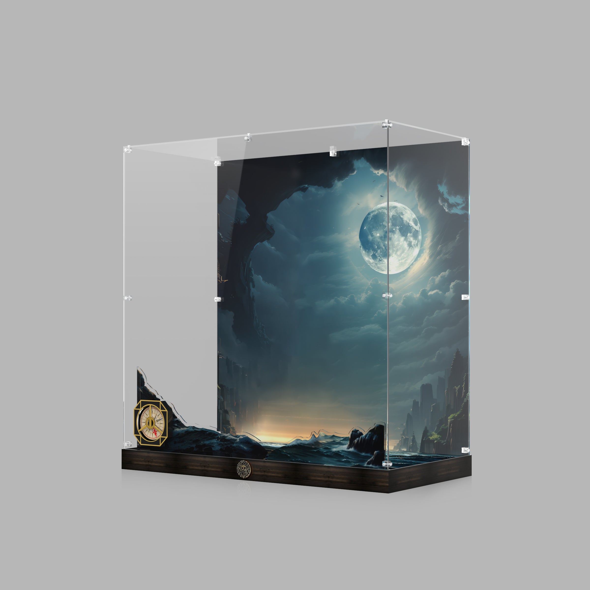 LED Light Acrylic Display Case for LEGO® Icons 10365 Captain Jack Sparrow's Pirate Ship