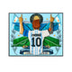 Acrylic Display Wall Mount for LEGO® Editions 43018 Lionel Messi – Celebration (LEGO® Set NOT Include)