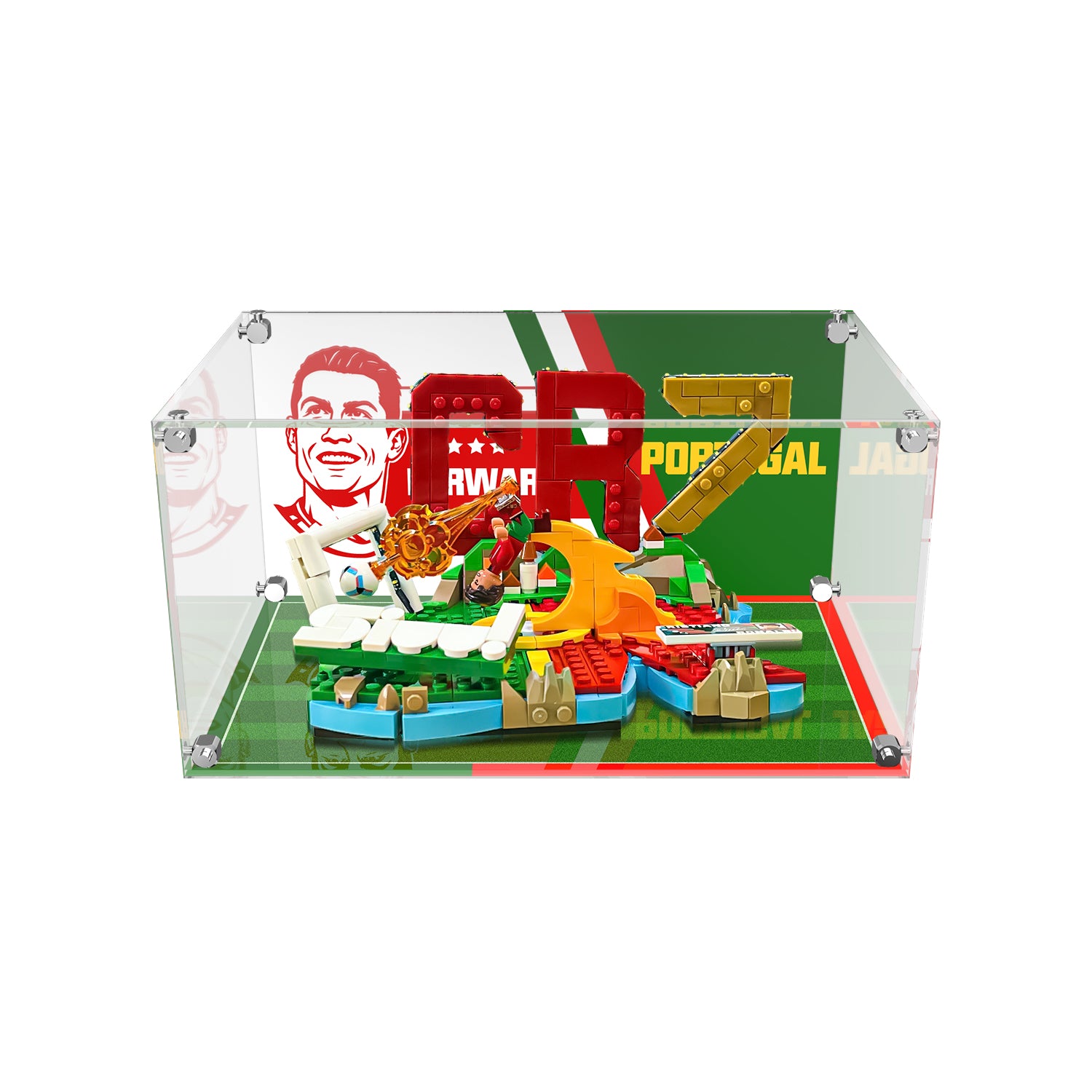 Acrylic Display Case for LEGO® Editions 43012 Cristiano Ronaldo – Football Highlights (LEGO® Set NOT Included)