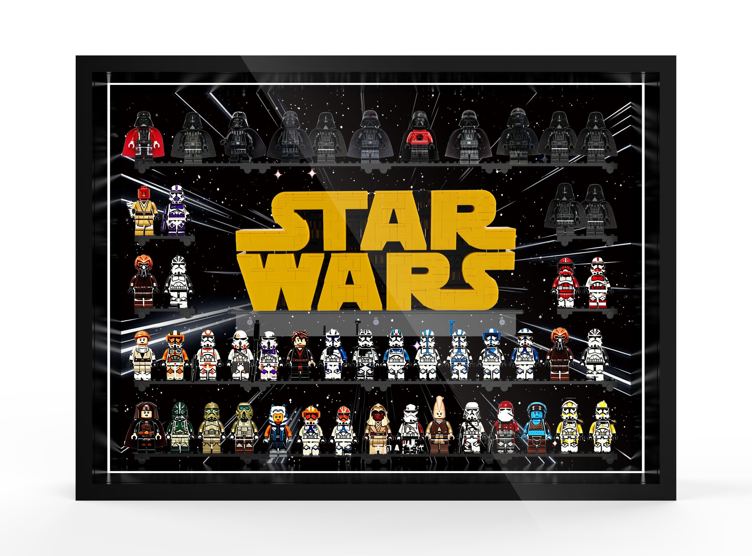 Display Wall Mount for LEGO® Star Wars™ Minifigures (LEGO® Set NOT Include)