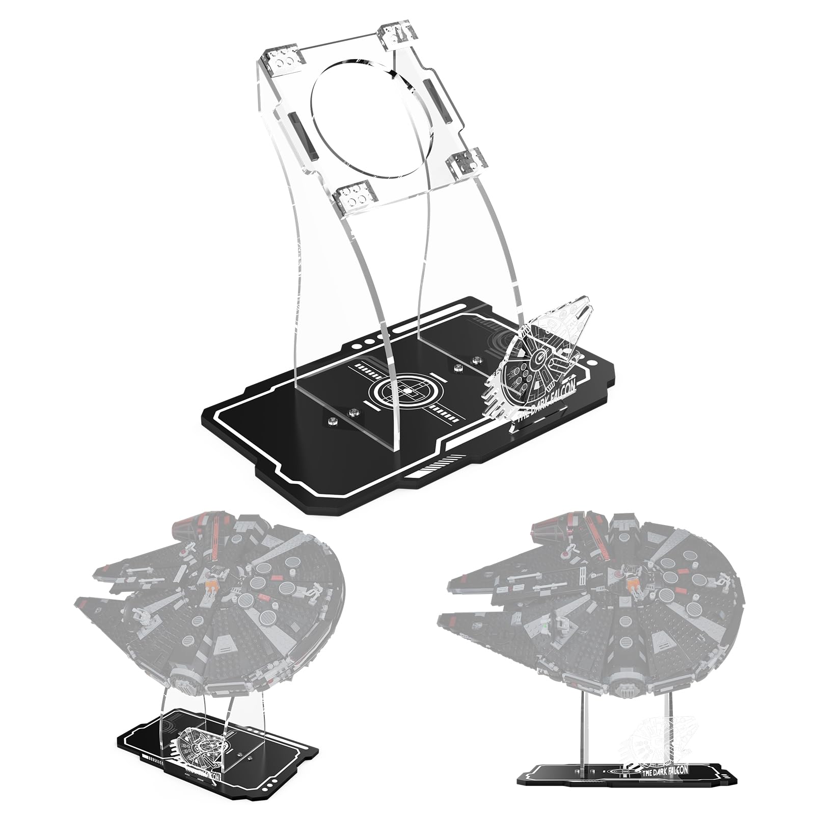 Acrylic Display Stand for Lego Star Wars 75389 Star Wars the Dark Falcon (Lego set not included)