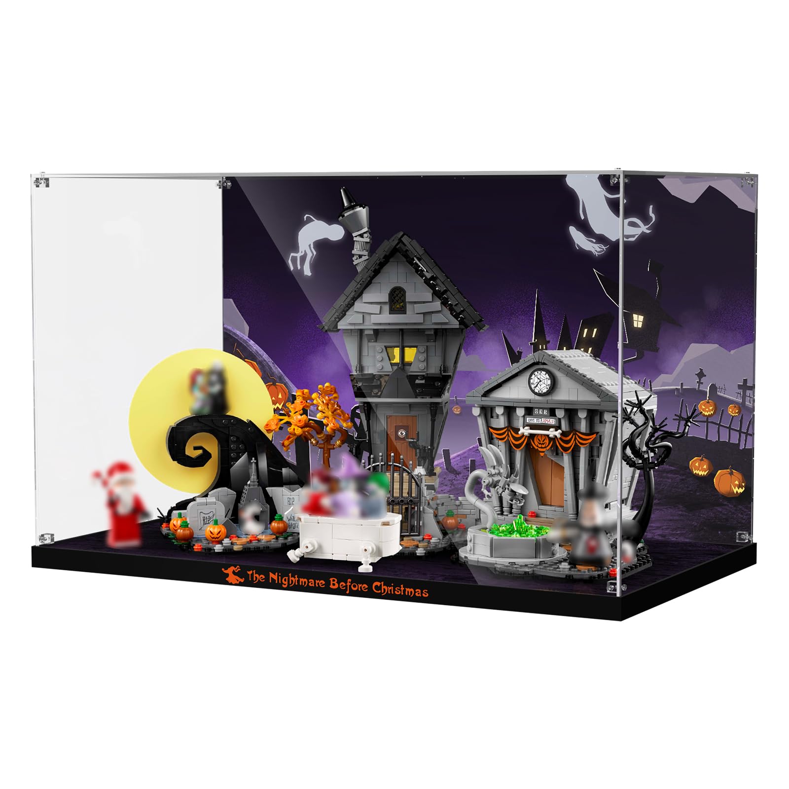 Acrylic Display Case for Lego Ideas 21351 Disney Tim Burton's The Nightmare Before Christmas (Lego set Not Included).