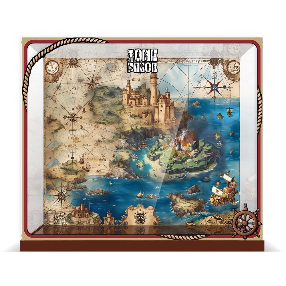 Acrylic Display Case for Lego One Piece 75639 The Going Merry Pirate Ship (Lego set not included).