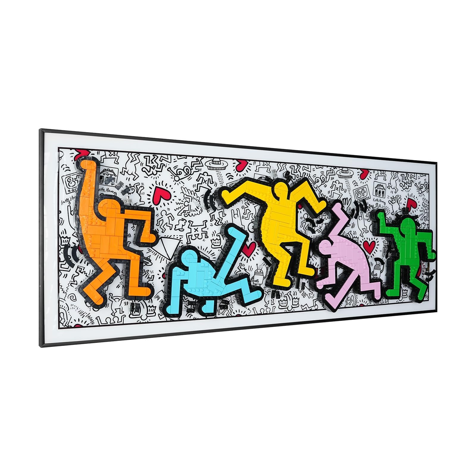 Acrylic Display Wall Mount for Lego Art 31216 Keith Haring Dancing Figures