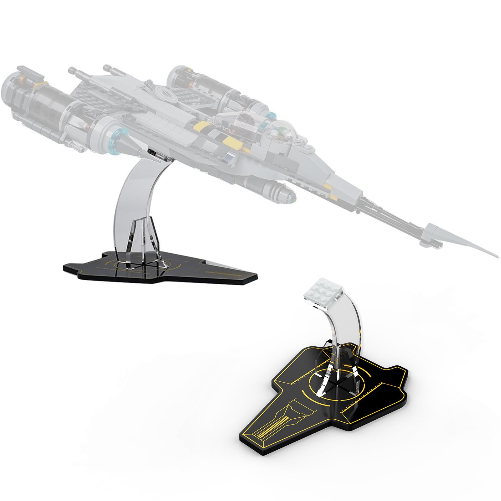 Acrylic Display Stand for Lego 75325 Star Wars the Mandalorian's N-1 Starfighter (Lego set not included)