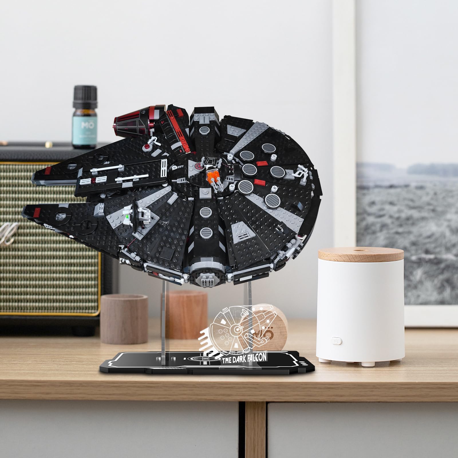 Acrylic Display Stand for Lego Star Wars 75389 Star Wars the Dark Falcon (Lego set not included)