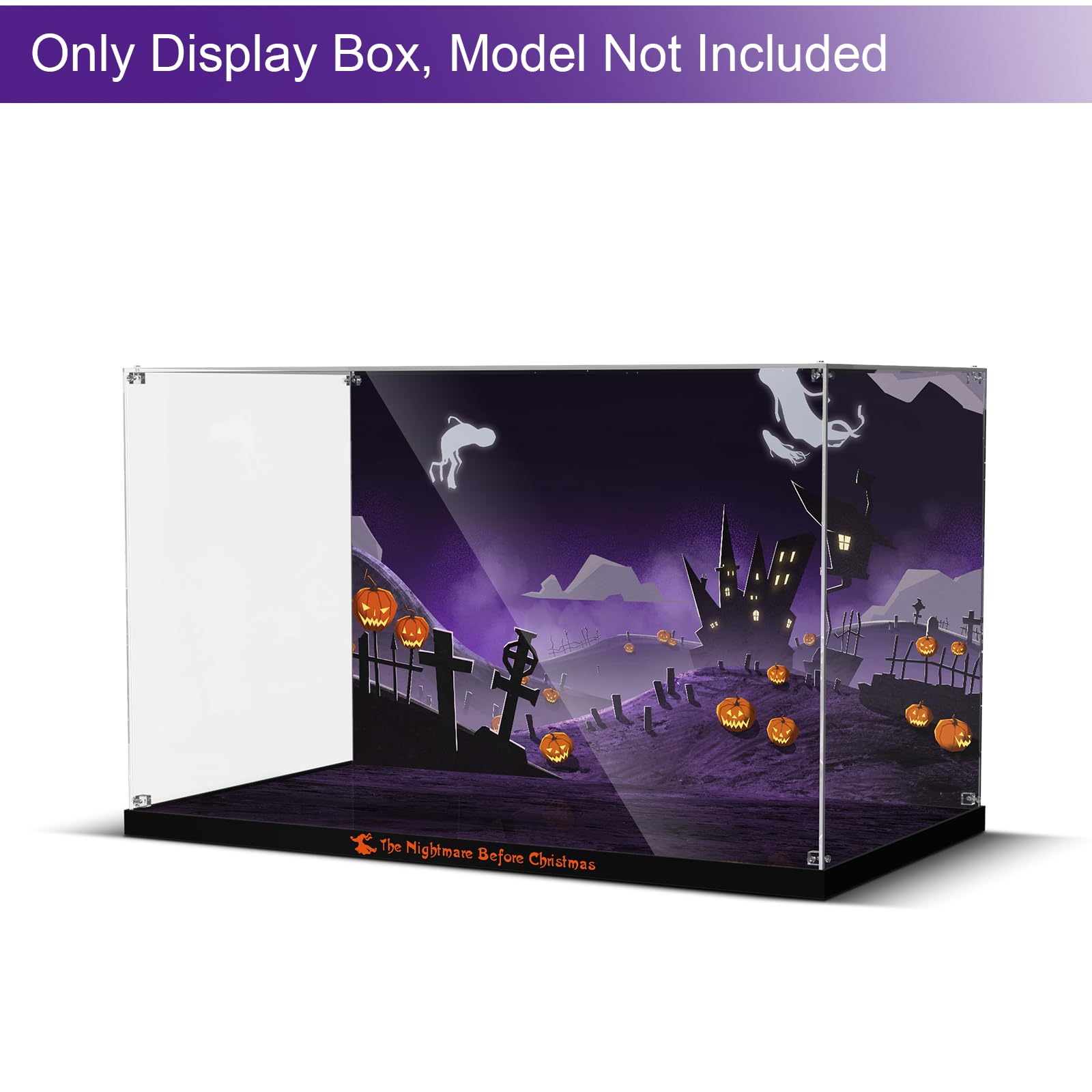 Acrylic Display Case for Lego Ideas 21351 Disney Tim Burton's The Nightmare Before Christmas (Lego set Not Included).