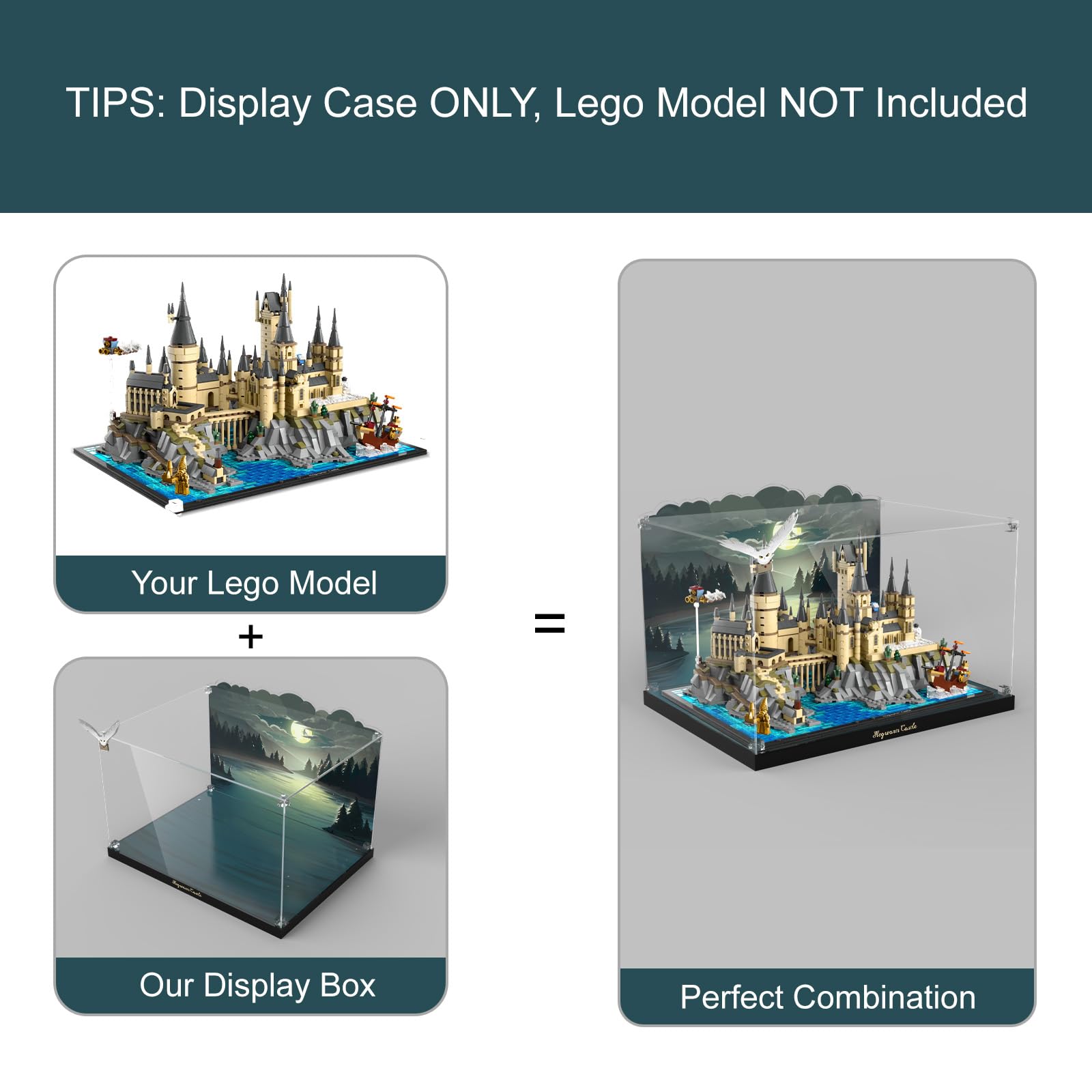 Acrylic Display Case for Lego Harry Potter 76419 Harry Potter Hogwarts Castle and Grounds (Lego set Not Included)