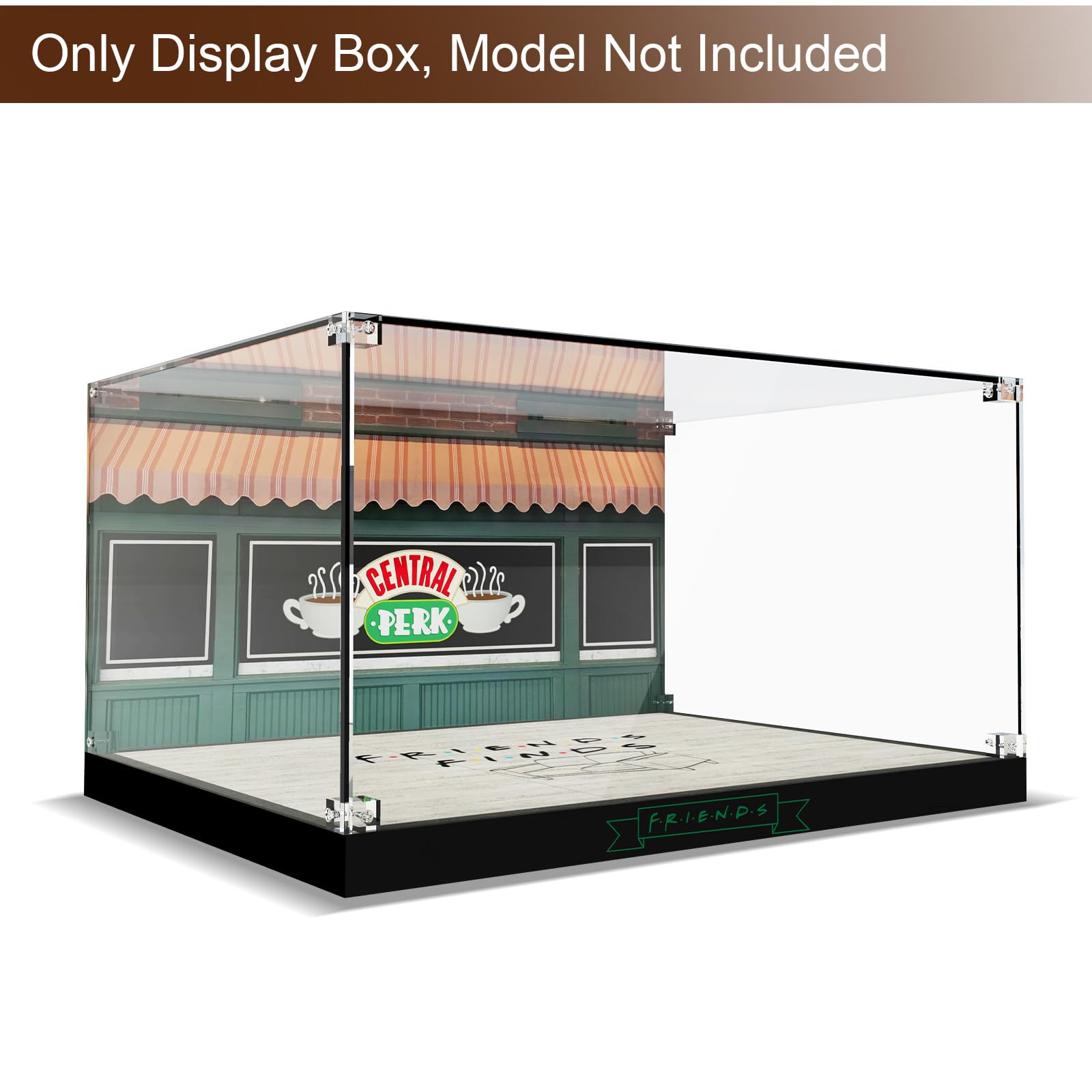 Acrylic Display Case for LEGO Ideas 21319 Central Perk (Lego set not included).