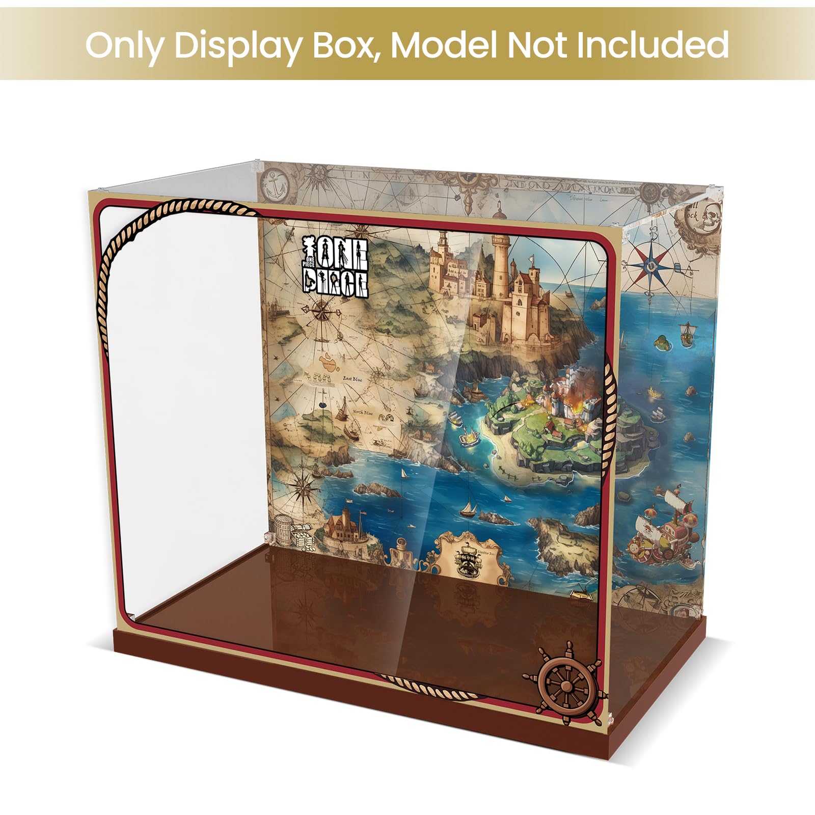 Acrylic Display Case for Lego One Piece 75639 The Going Merry Pirate Ship (Lego set not included).