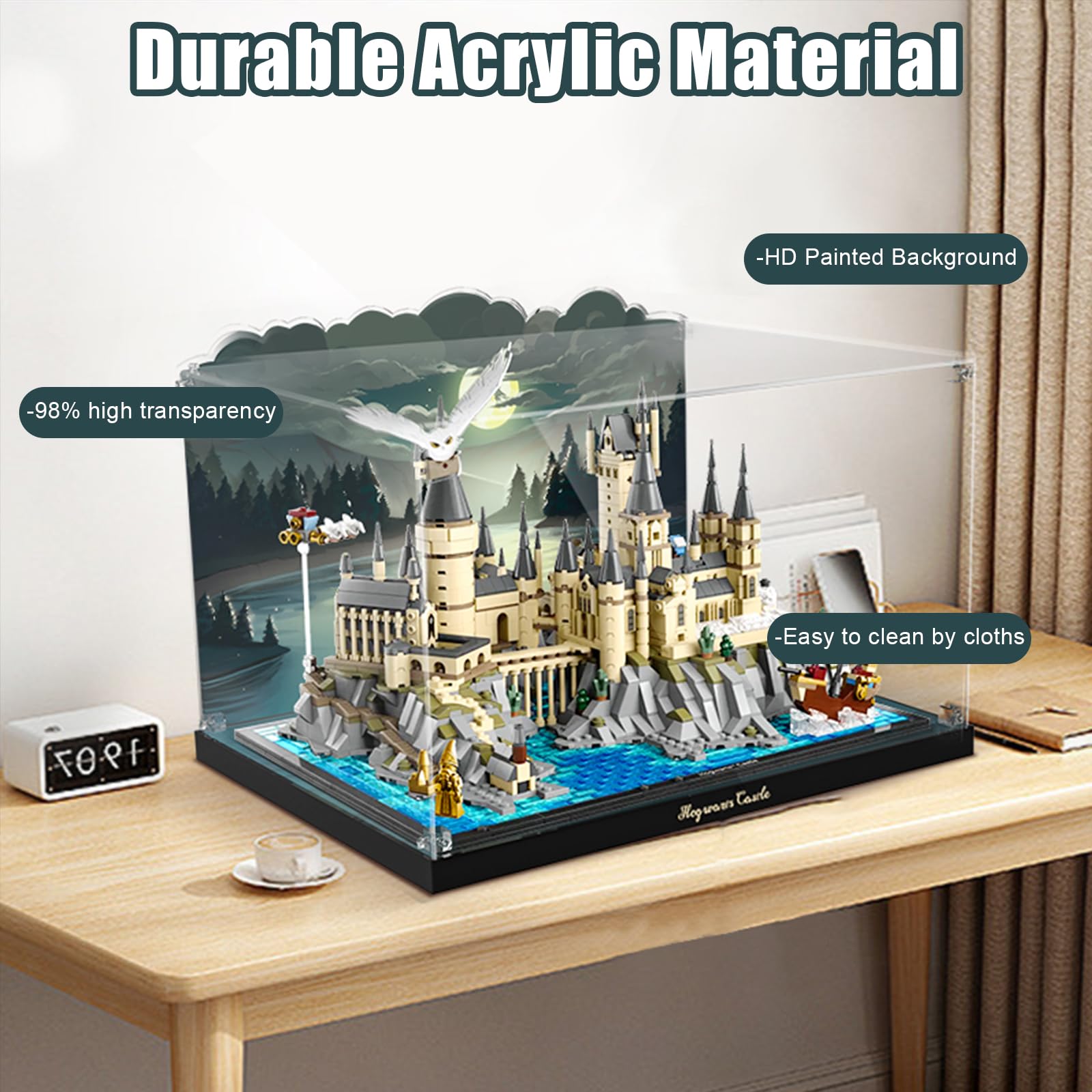 Acrylic Display Case for Lego Harry Potter 76419 Harry Potter Hogwarts Castle and Grounds (Lego set Not Included)