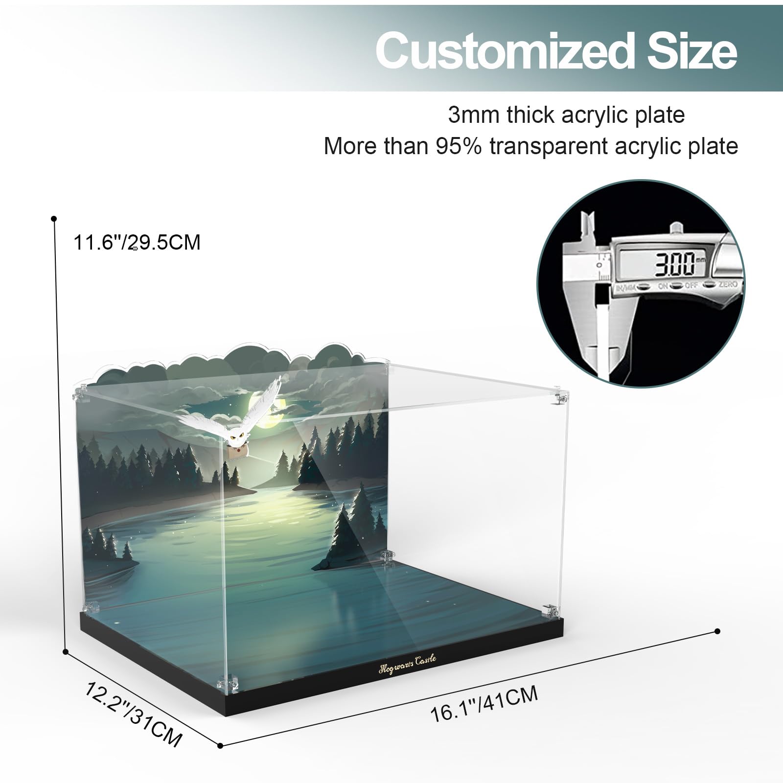 Acrylic Display Case for Lego Harry Potter 76419 Harry Potter Hogwarts Castle and Grounds (Lego set Not Included)