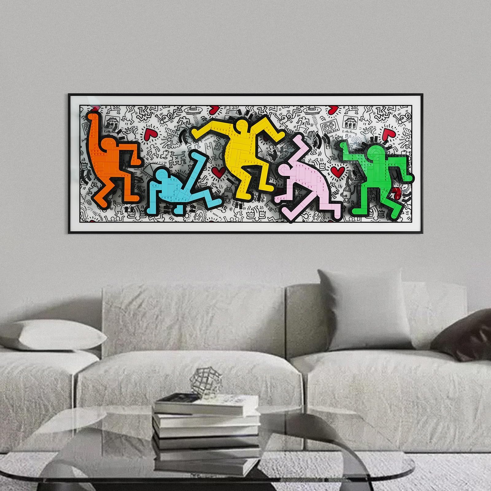 Acrylic Display Wall Mount for Lego Art 31216 Keith Haring Dancing Figures