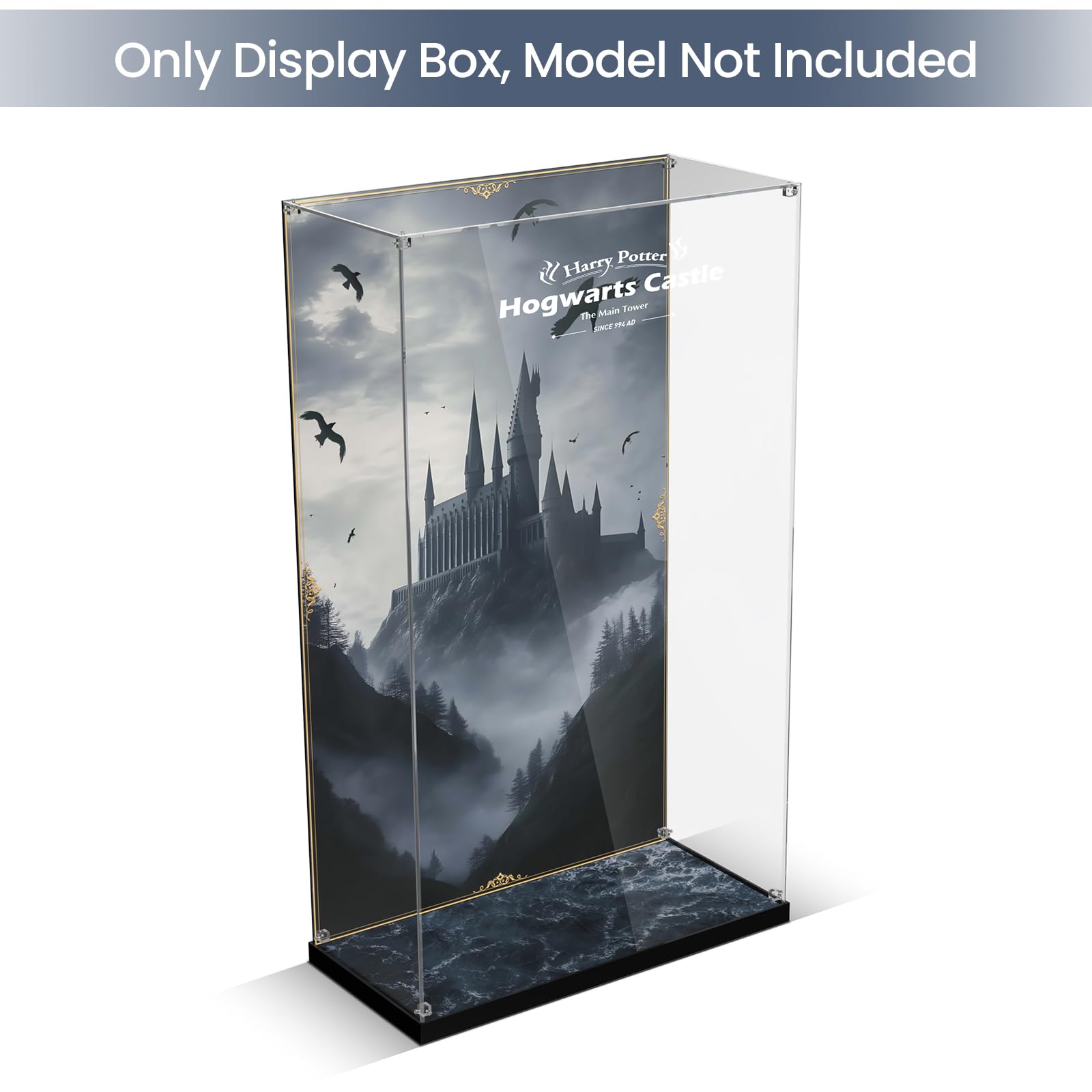 Acrylic Display Case for Lego Harry Potter 76454 Hogwarts Castle: The Main Tower (Lego set Not Included).