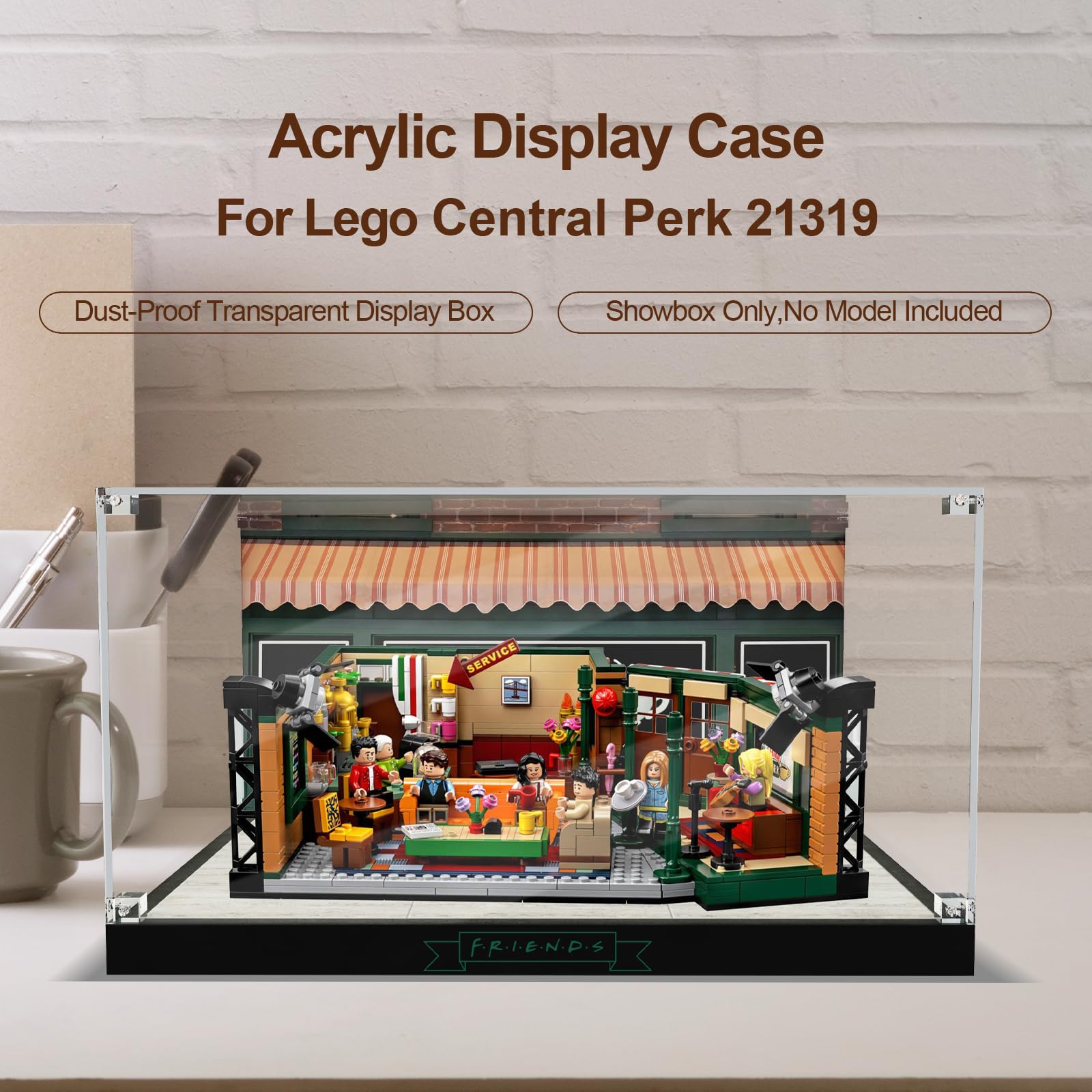 Acrylic Display Case for LEGO Ideas 21319 Central Perk (Lego set not included).