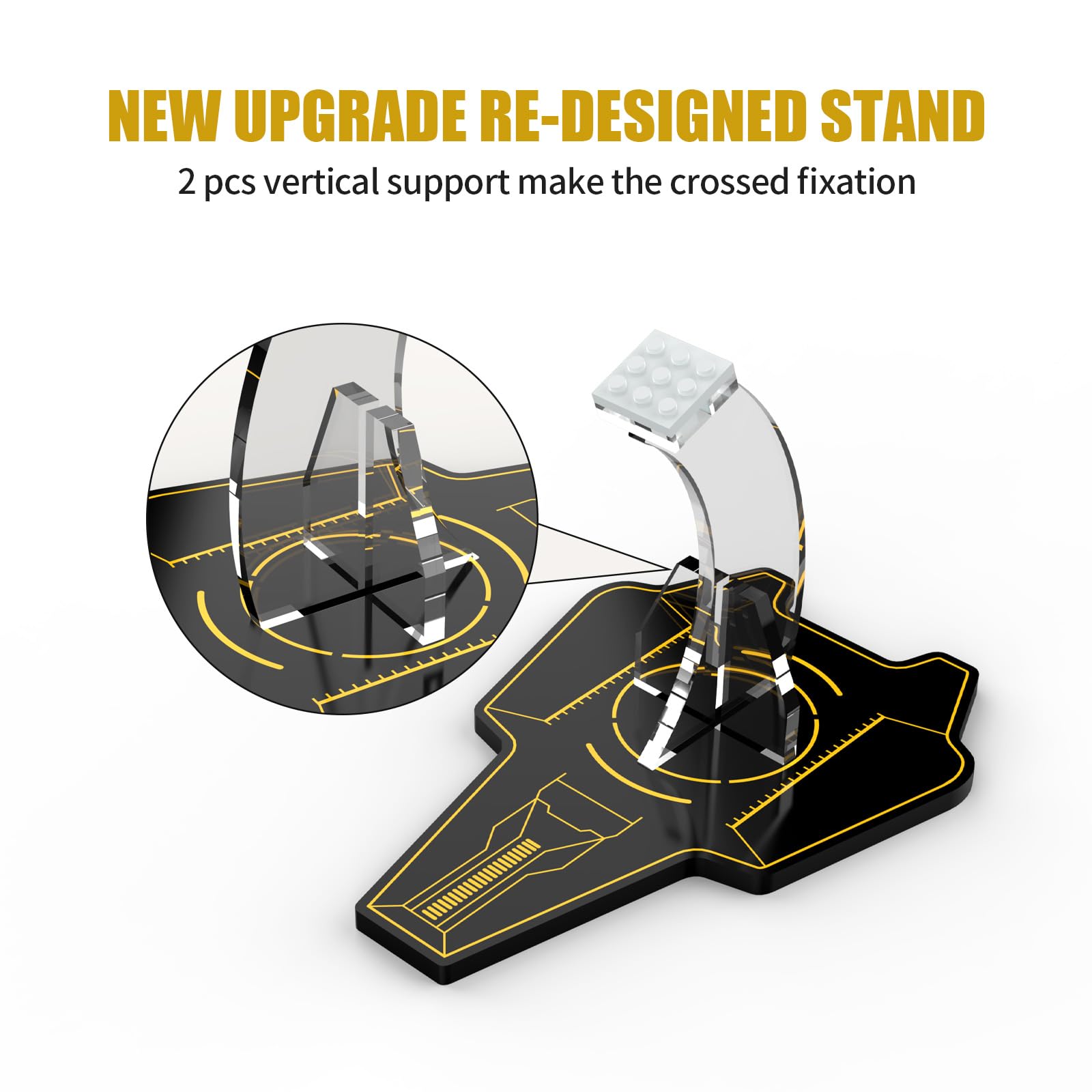 Acrylic Display Stand for Lego 75325 Star Wars the Mandalorian's N-1 Starfighter (Lego set not included)