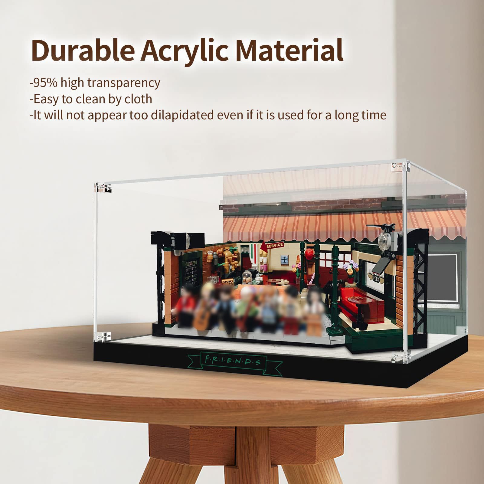 Acrylic Display Case for LEGO Ideas 21319 Central Perk (Lego set not included).
