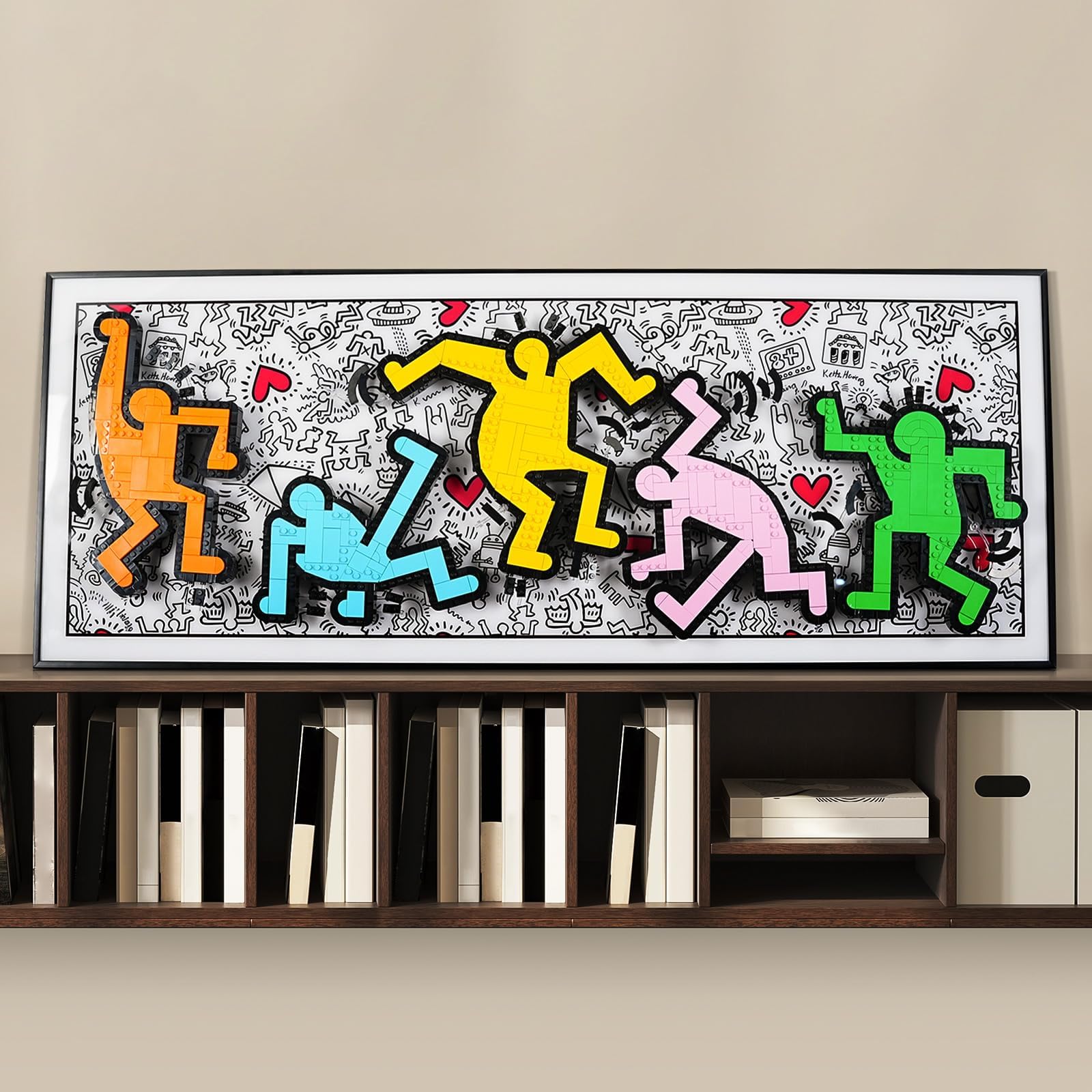 Acrylic Display Wall Mount for Lego Art 31216 Keith Haring Dancing Figures